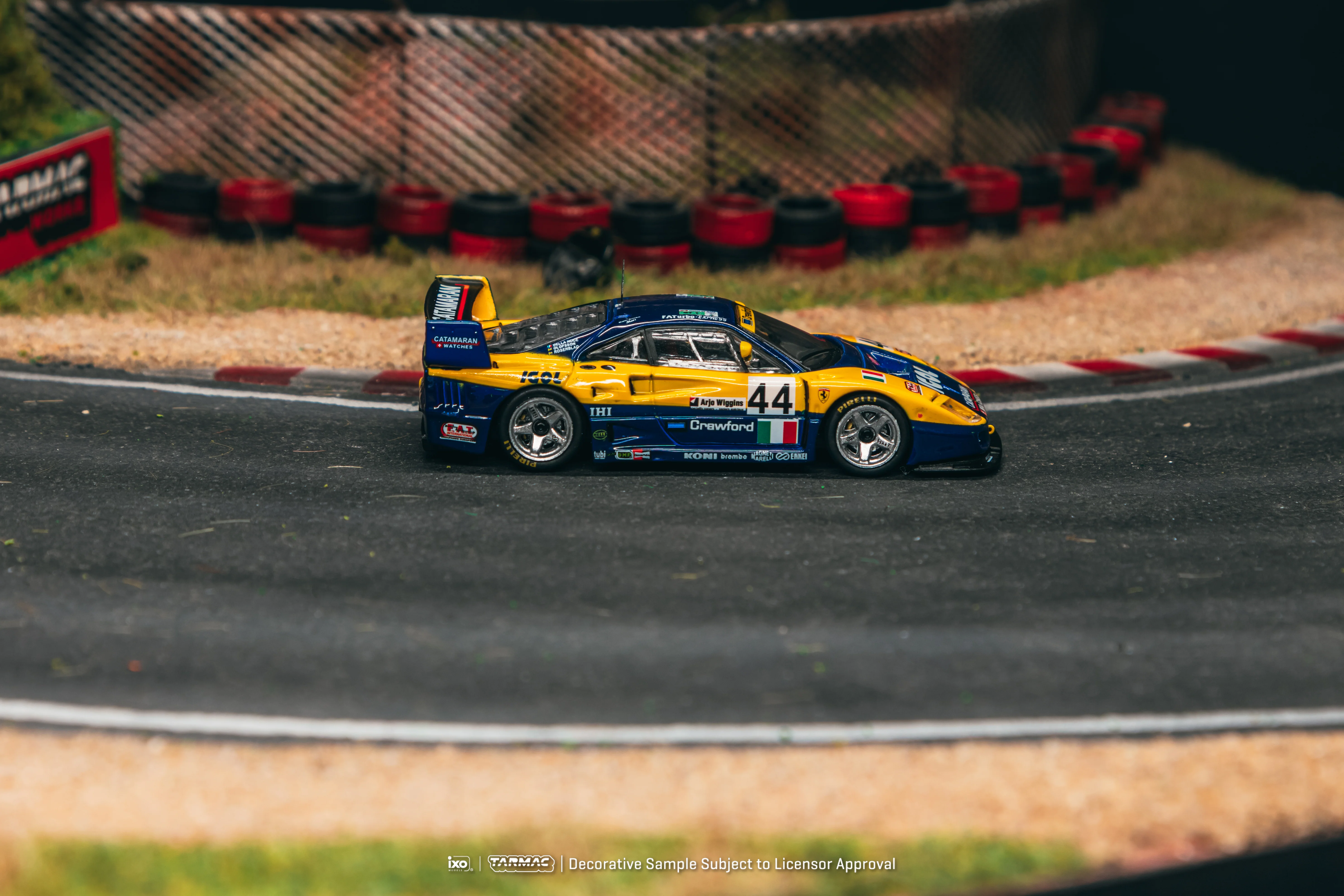 PREORDER TARMAC WORKS HOBBY64 1/64 Ferrari F40 GTE 24h of Le Mans 1996 Luciano Della Noce / Anders Olofsson / Carl Rosenblad T64-088-96LM44 (Approx. Release Date :  FEB 2026 subject to manufacturer's final decision) - Image 2