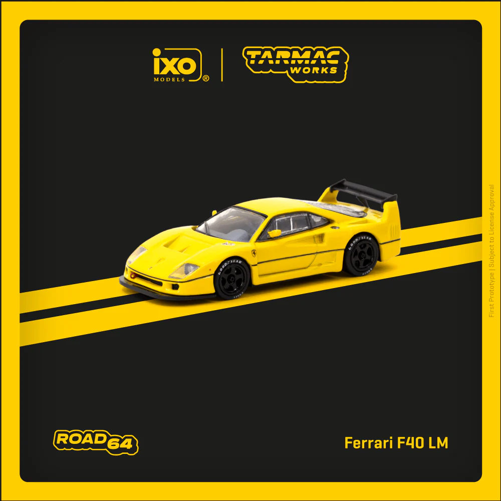 Tarmac Works ROAD64 1/64 Ferrari F40 LM Yellow T64R-075-YL - Image 4