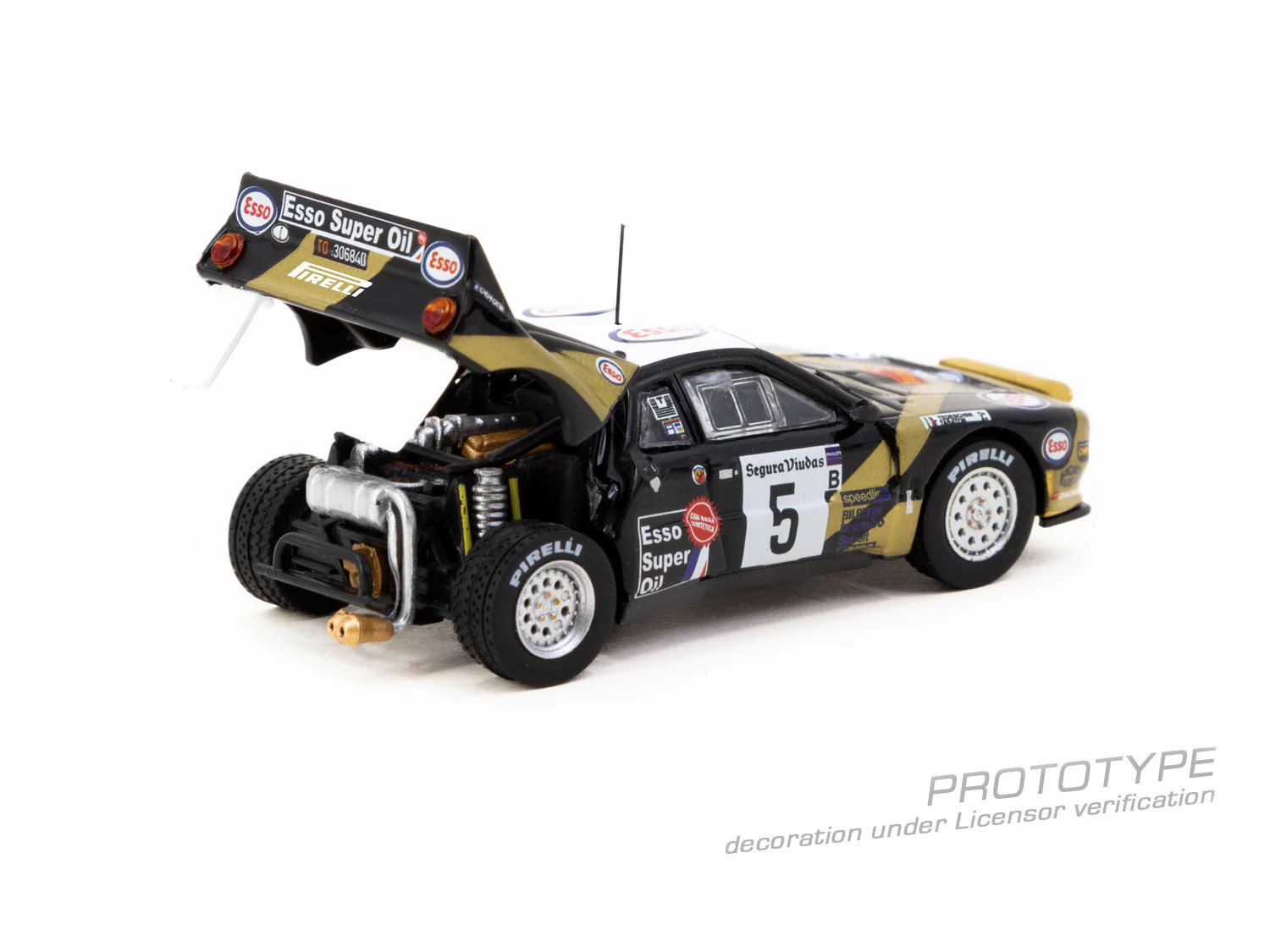 TARMAC WORKS HOBBY64+ 1/64 Lancia 037 Rally Rally Catalunya 1985 F. Tabaton / L. Tedeschini T64P-TL002-85CAT05 - Image 2