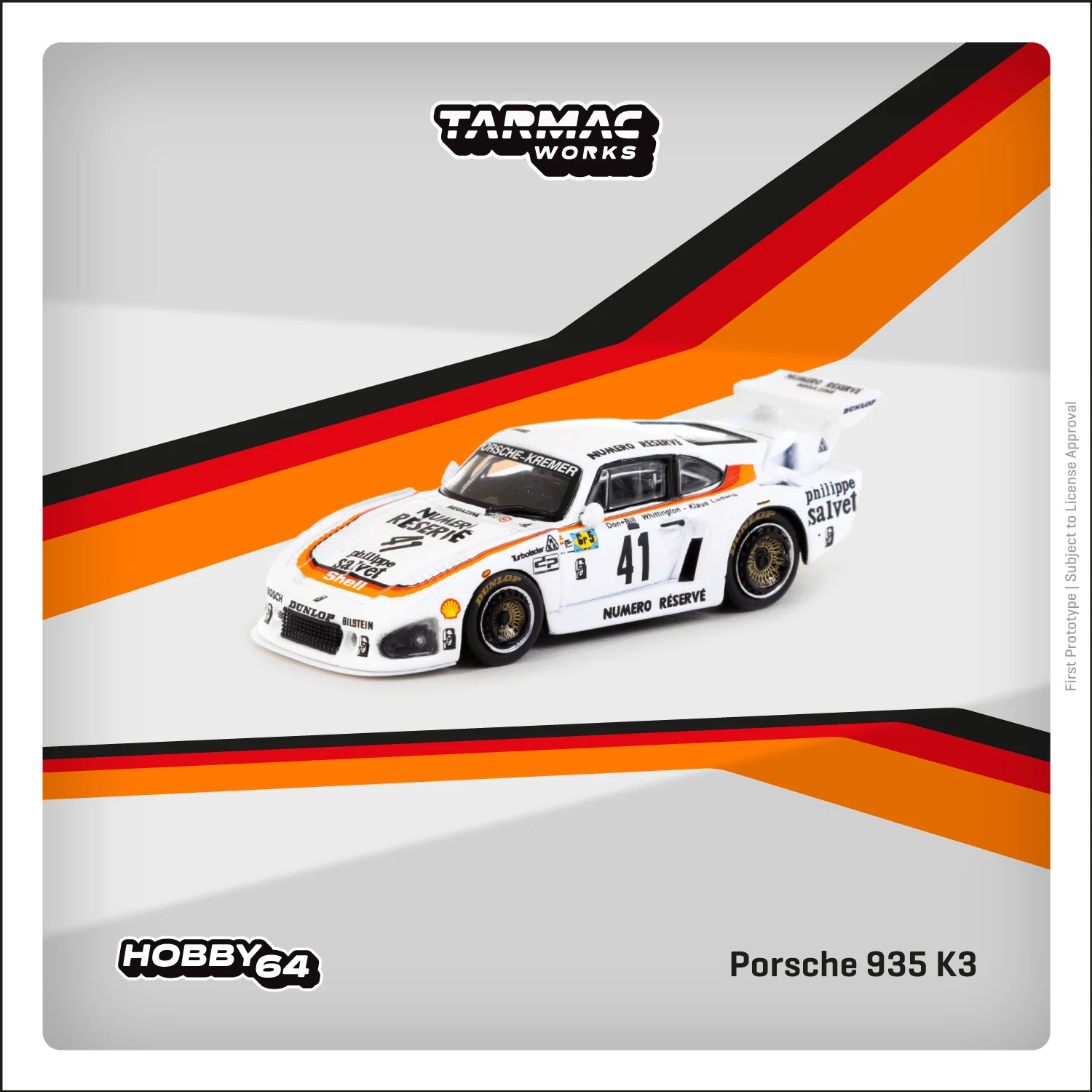 TARMAC WORKS HOBBY64 1/64 Porsche 935 K3 24h of Le Mans 1979 - Winner K. Ludwig / D. Whittington / B. Whittington T64-079-79LM41 - Image 4