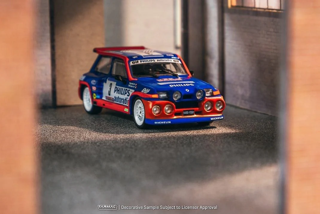 TARMAC WORKS HOBBY64 1/64 Renault 5 MAXI Turbo Tour de Corse - Rallye de France 1985 Winner Jean Ragnotti / Pierre Thimonier T64-TL061-85TDC03 - Image 4