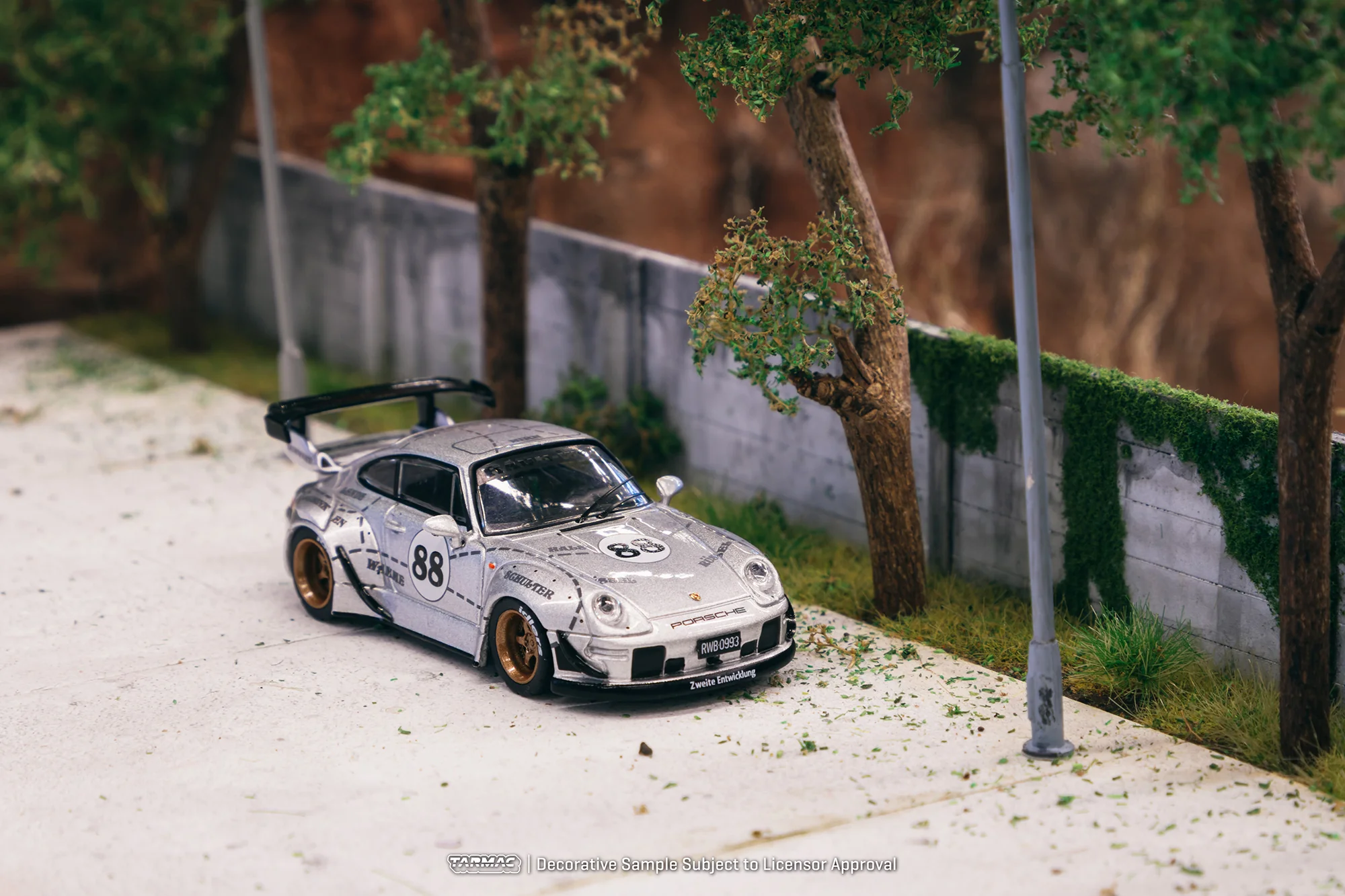 TARMAC WORKS HOBBY64 1/64 RWB 993 Silver Phantom Special Edition T64-017-JC - Image 8