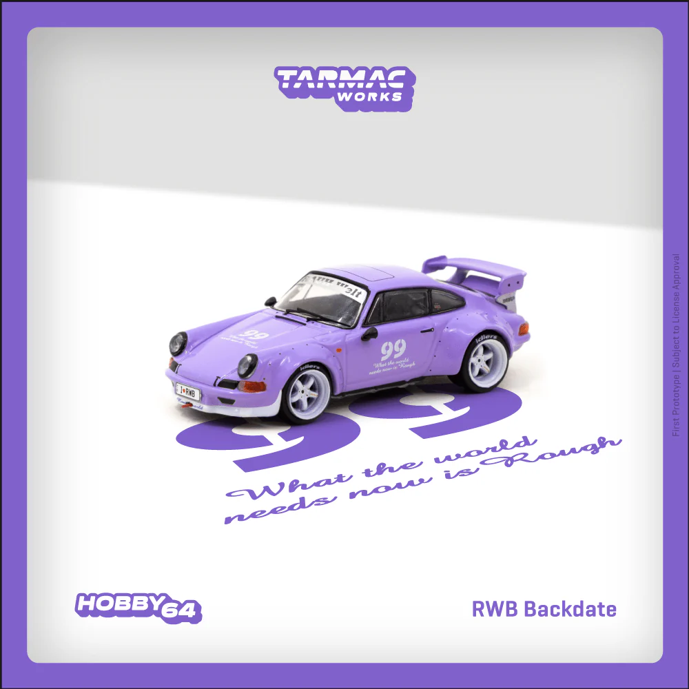Tarmac Works HOBBY64 1/64 RWB Backdate Violetta idlers 12 hours 2016 T64-046-VI