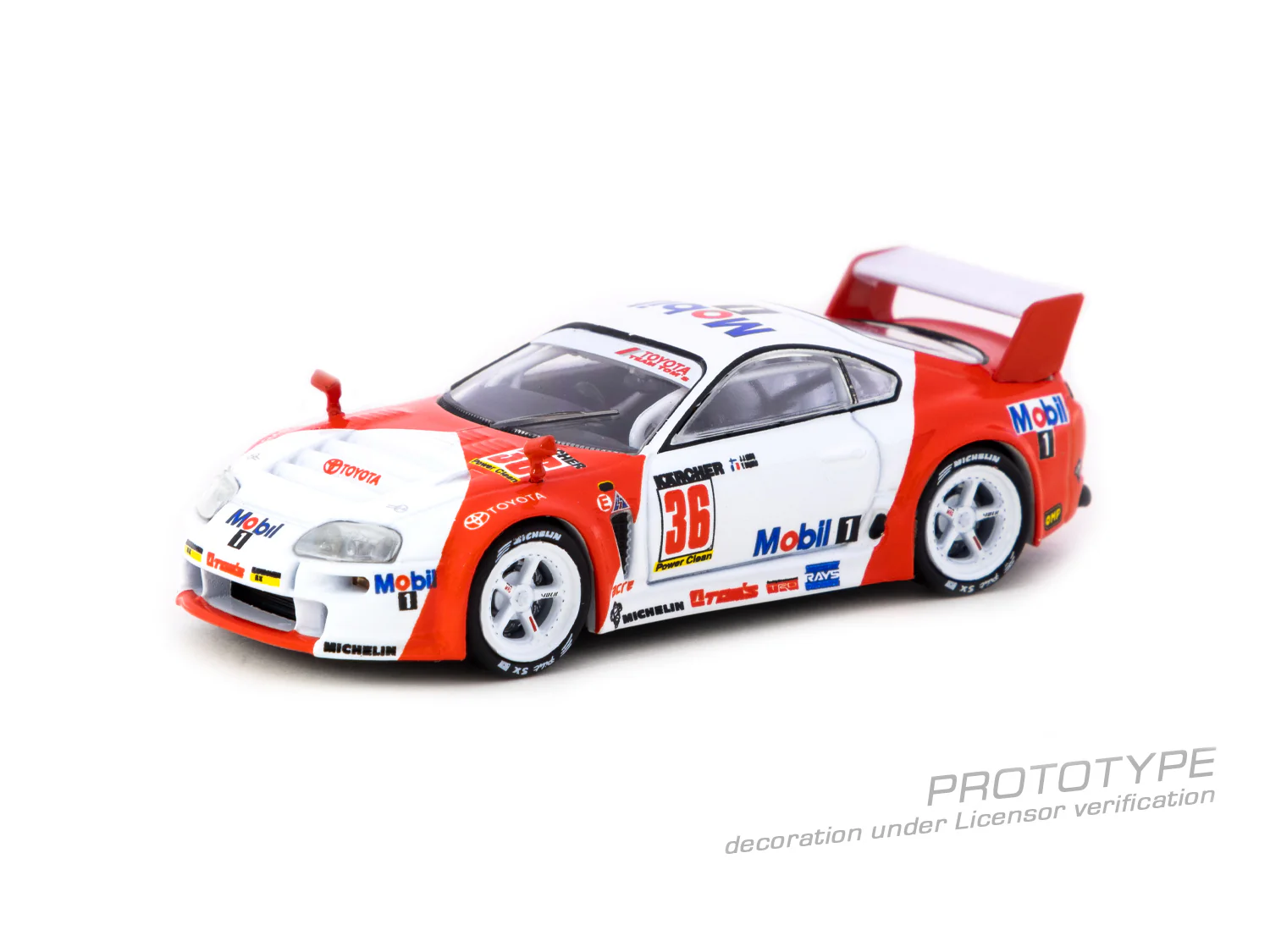 TARMAC WORKS HOBBY64 1/64 Toyota Supra GT BPR Zhuhai 1995 J. J. Lehto / Y. Dalmas T64-051-95BPR36 - Image 2