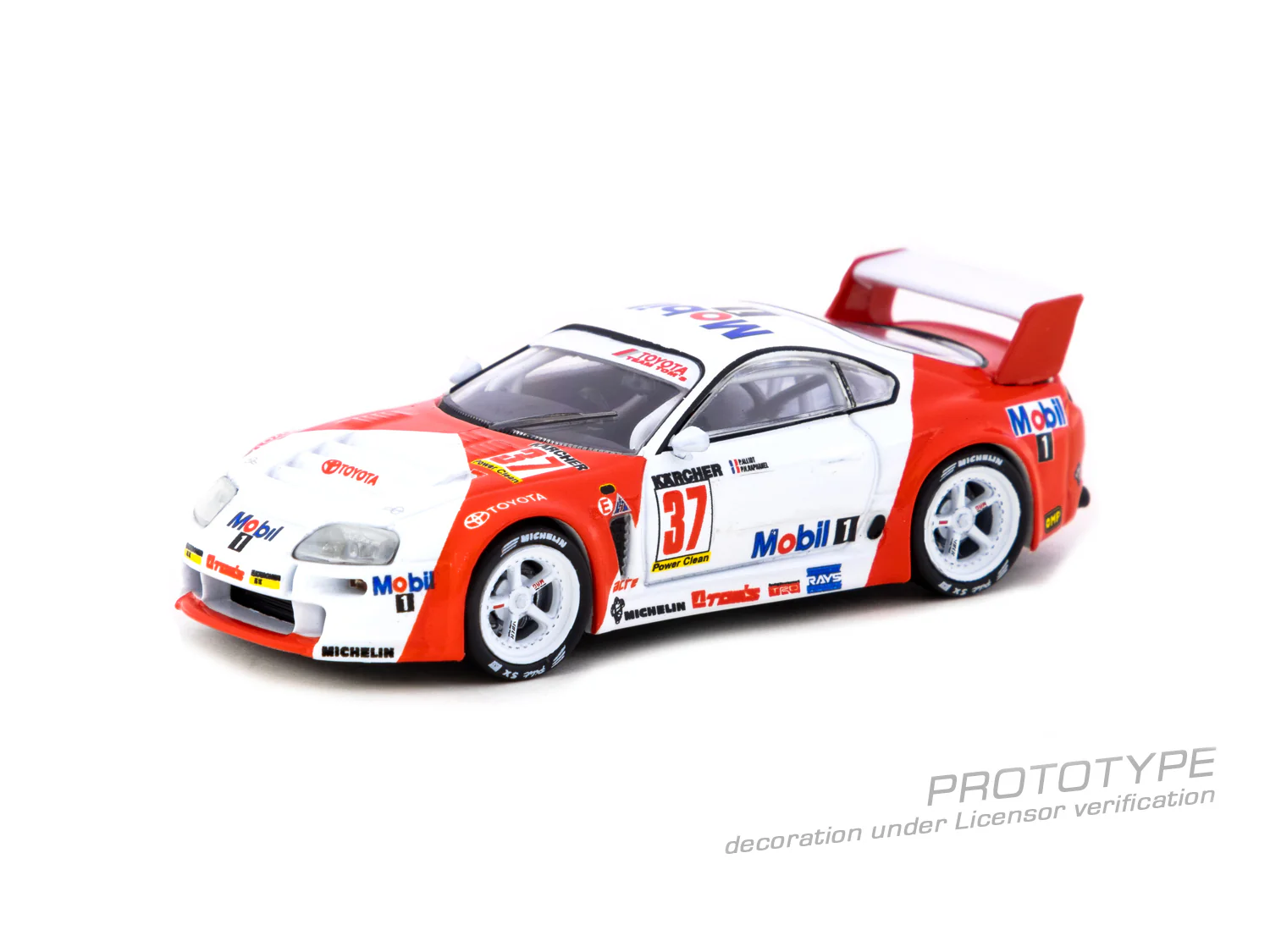 TARMAC WORKS HOBBY64 1/64 Toyota Supra GT BPR Zhuhai 1995  P. Alliot / P-H. Raphanel T64-051-95BPR37 - Image 2