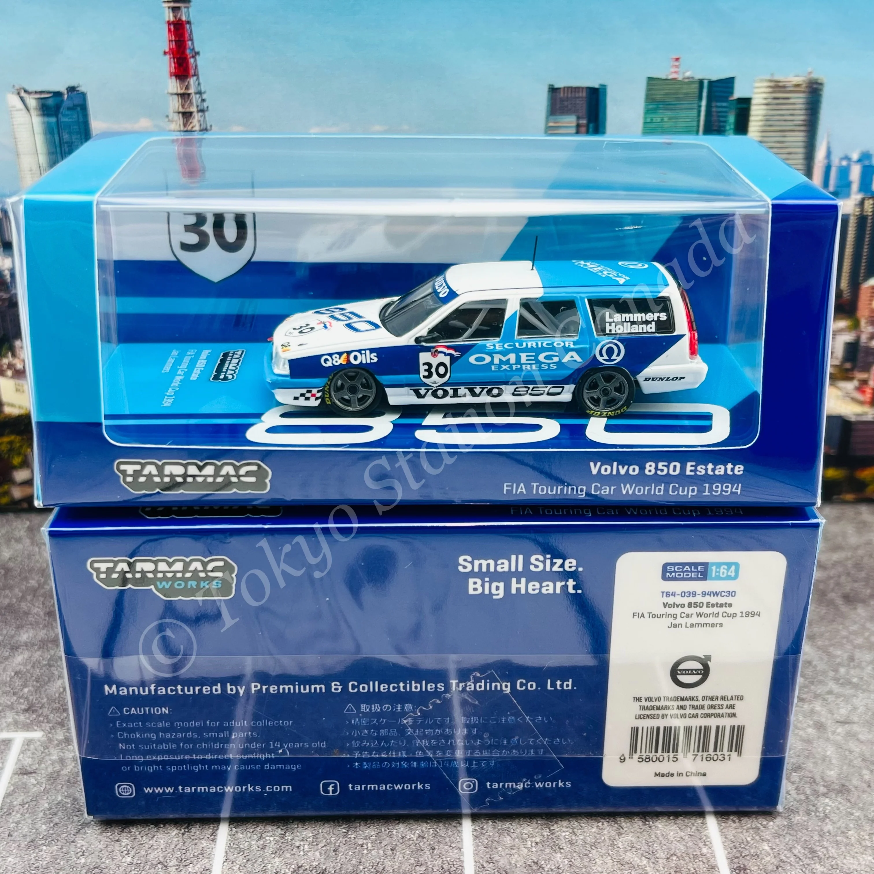TARMAC WORKS HOBBY64 1/64 Volvo 850 Estate  FIA Touring Car World Cup 1994 Jan Lammers T64-039-94WC30 - Image 4