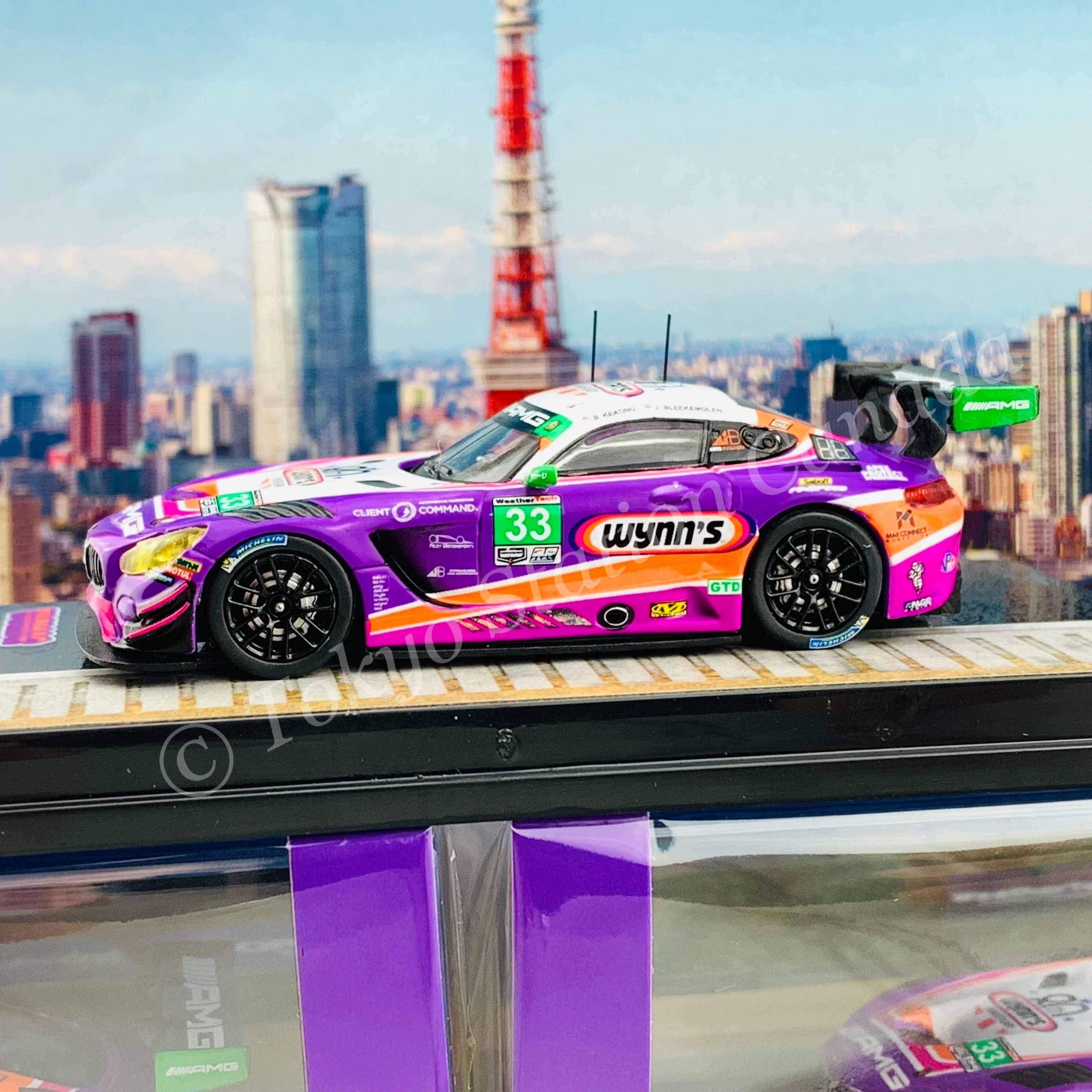 Tarmac Works HOBBY64 Collection 1/64 Mercedes-AMG GT3 WeatherTech SportsCar Championship 2019 Keating / Bleekemolen T64-008-19WSC33 - Image 3