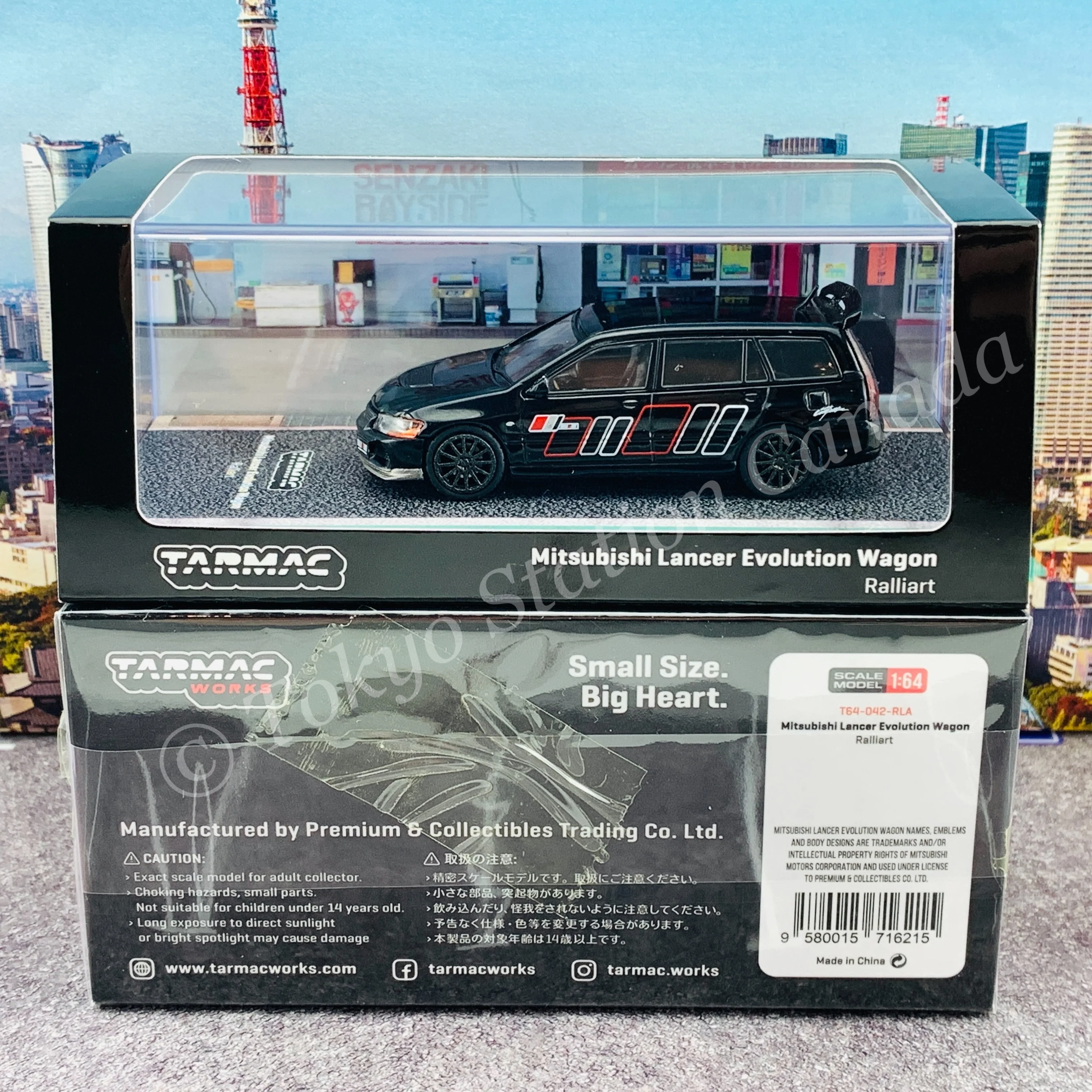 Tarmac Works HOBBY64 Collection 1/64 Mitsubishi Lancer Evolution Wagon Ralliart T64-042-RLA - Image 6