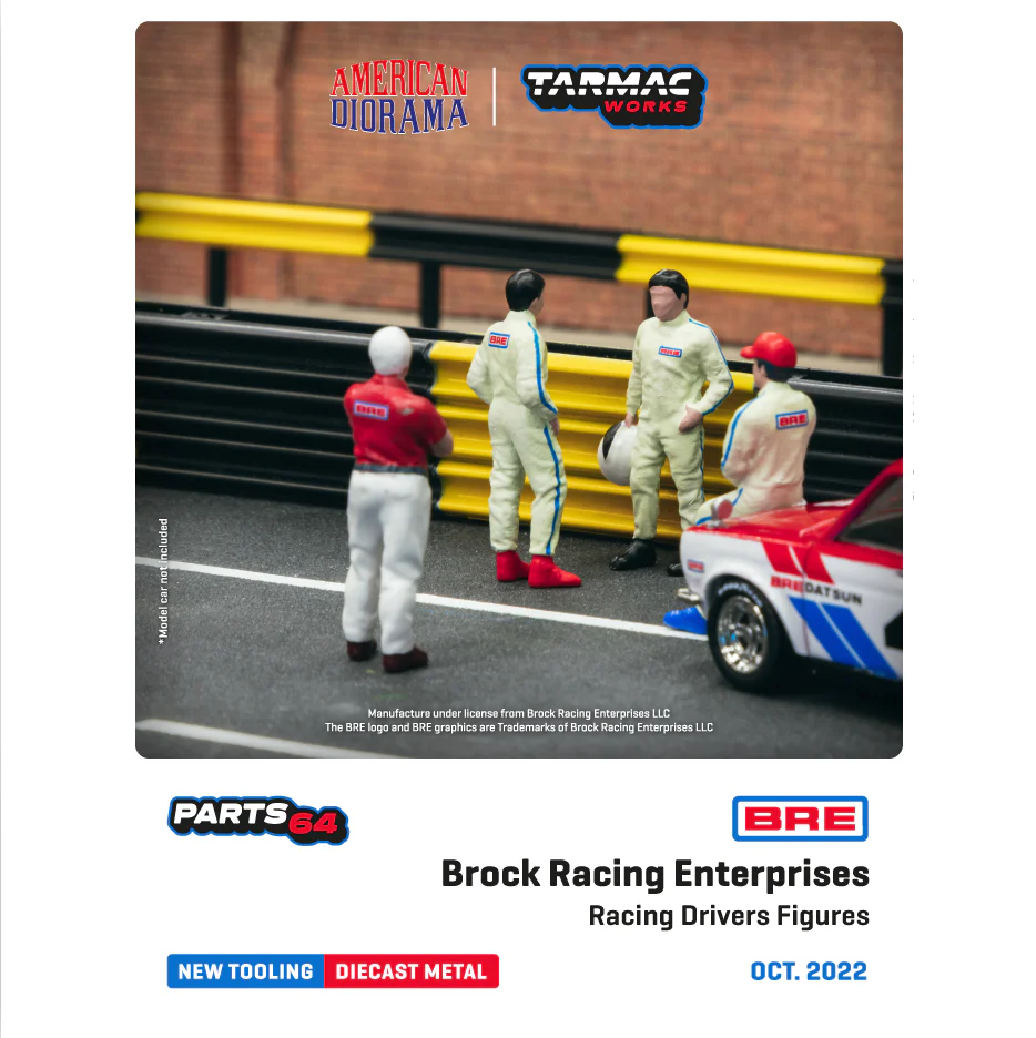 TARMAC WORKS PARTS64 1/64 Figures Set Race Drivers Brock Racing Enterprises T64F-006-BRE1