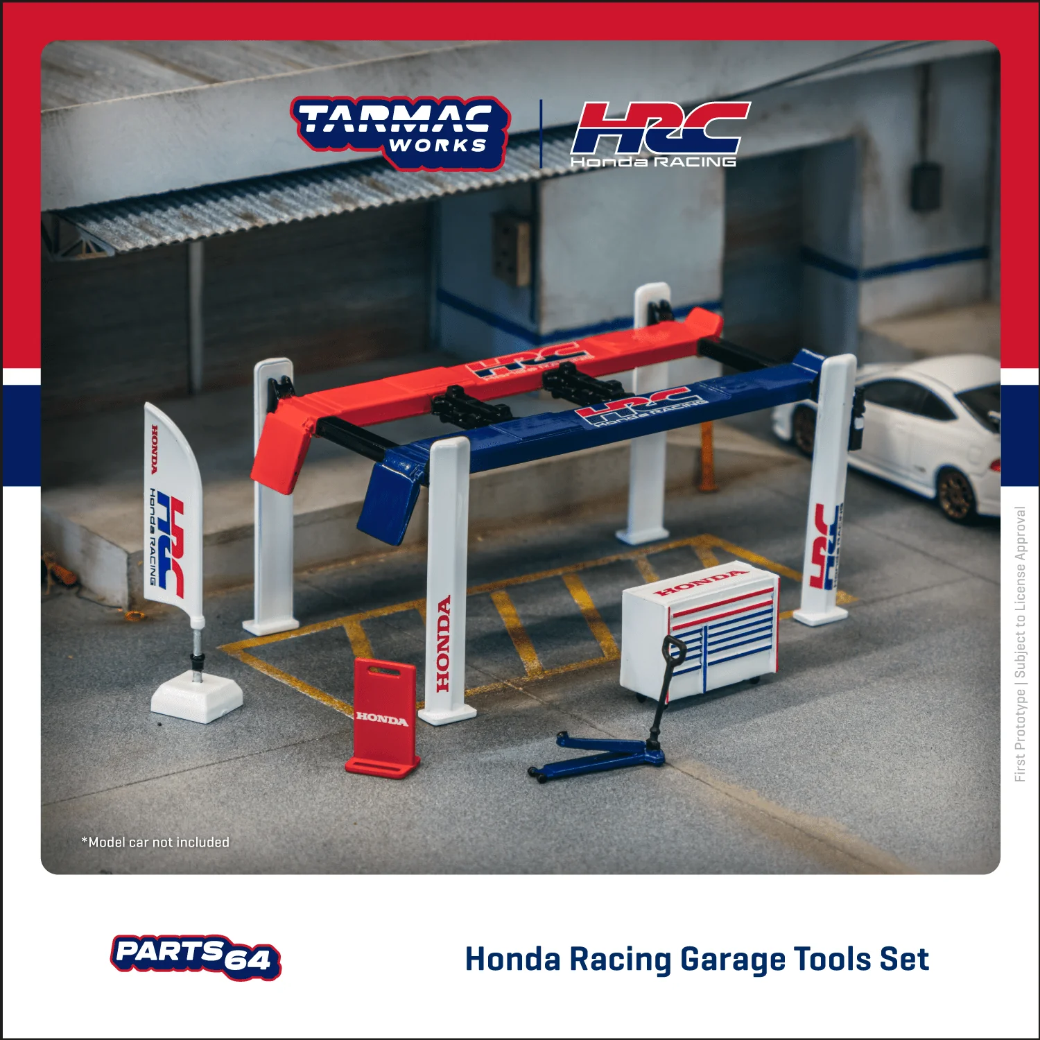 Tarmac Works PARTS64 1/64 Garage tools set Honda Racing T64A-TL001-HRC