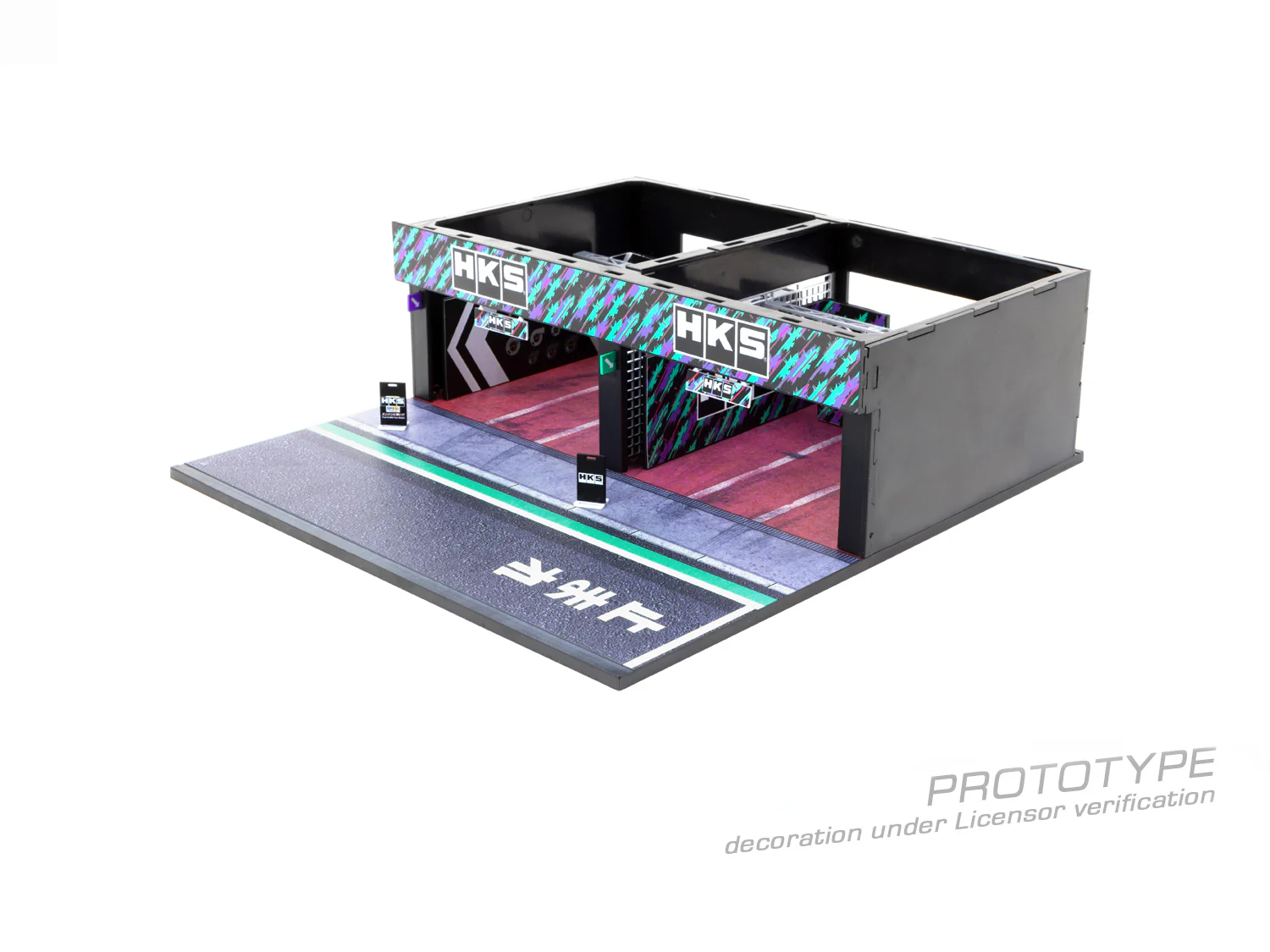 TARMAC WORKS PARTS64 1/64 Pit Garage Diorama HKS (No model car included) T64D-001-HKS - Image 2