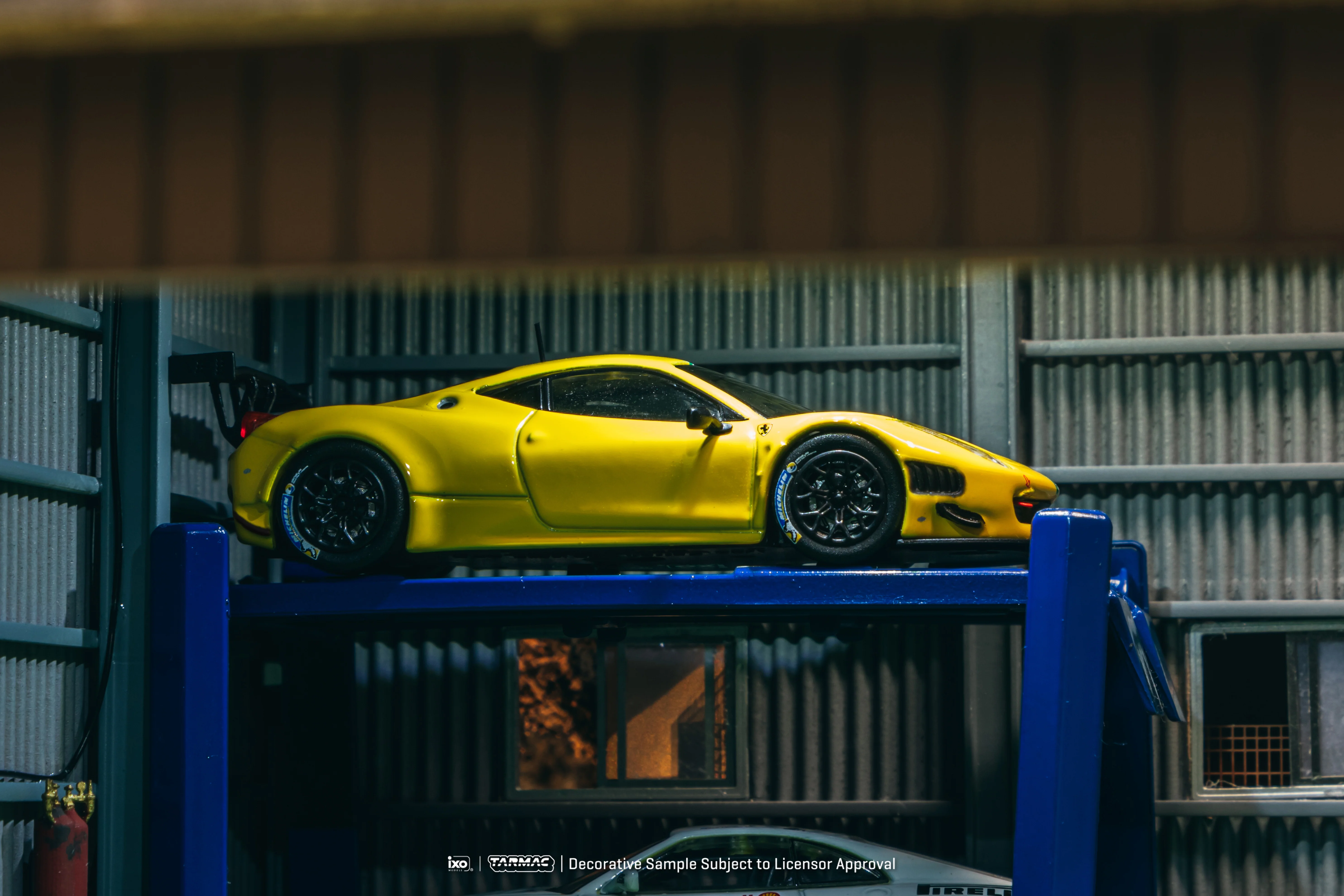 TARMAC WORKS ROAD64 1/64 Ferrari 458 Italia GT3 Yellow T64R-073-YL - Image 2