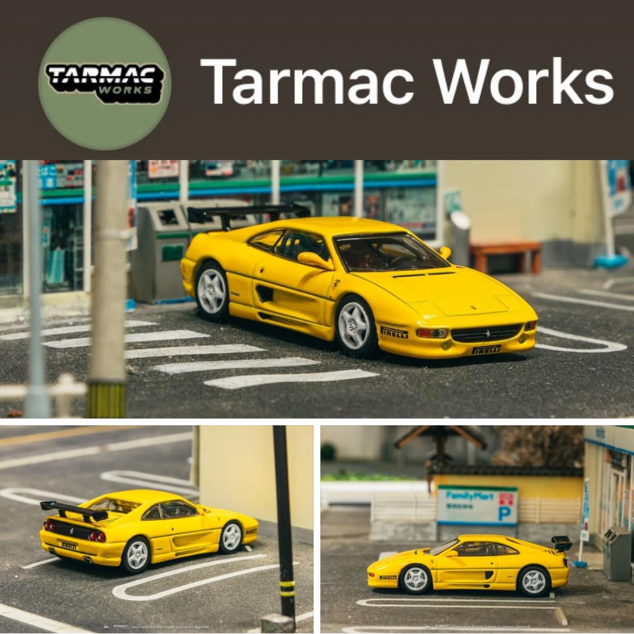 TARMAC WORKS ROAD64 1/64 Ferrari F355 Challenge Yellow T64R-083-YL - Image 2
