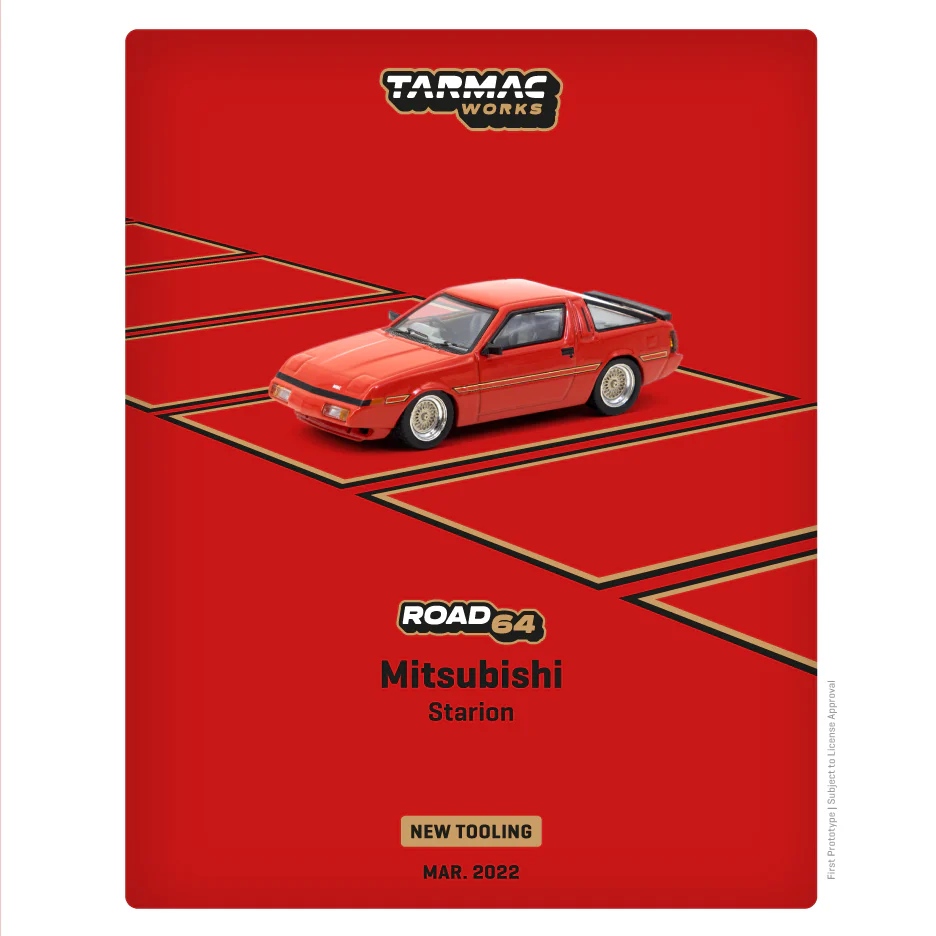 TARMAC WORKS ROAD64 1/64 Mitsubishi Starion Bright Red T64R-055-RED