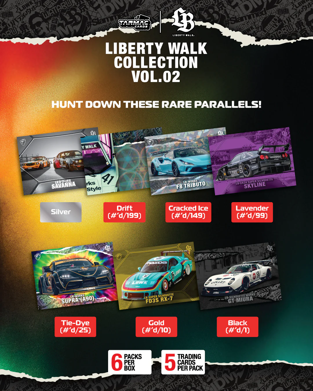 TARMAC WORKS Tarmac Cards Liberty Walk Collection Vol.02 (BOX SET) TC-LBC-02 - Image 2