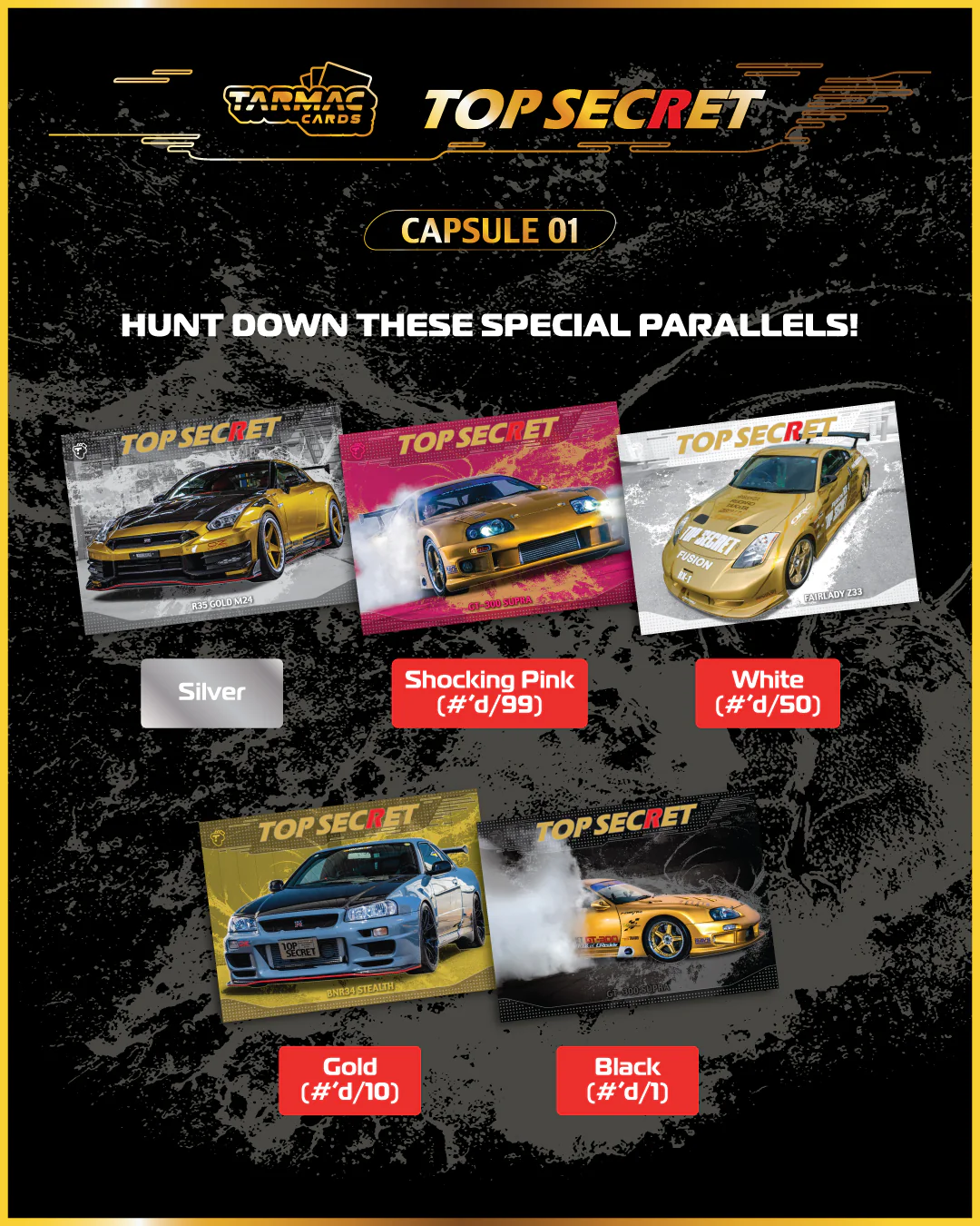 TARMAC WORKS Tarmac Cards Top Secret Capsule 01 (Individual Pack) TC-TSE-01-PACK - Image 2