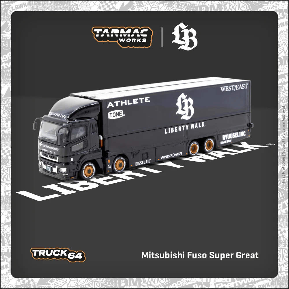 TARMAC WORKS TRUCK64 1/64 Mitsubishi Fuso Super Great LB-TRUCKS T64T-TL001-LBB - Image 3