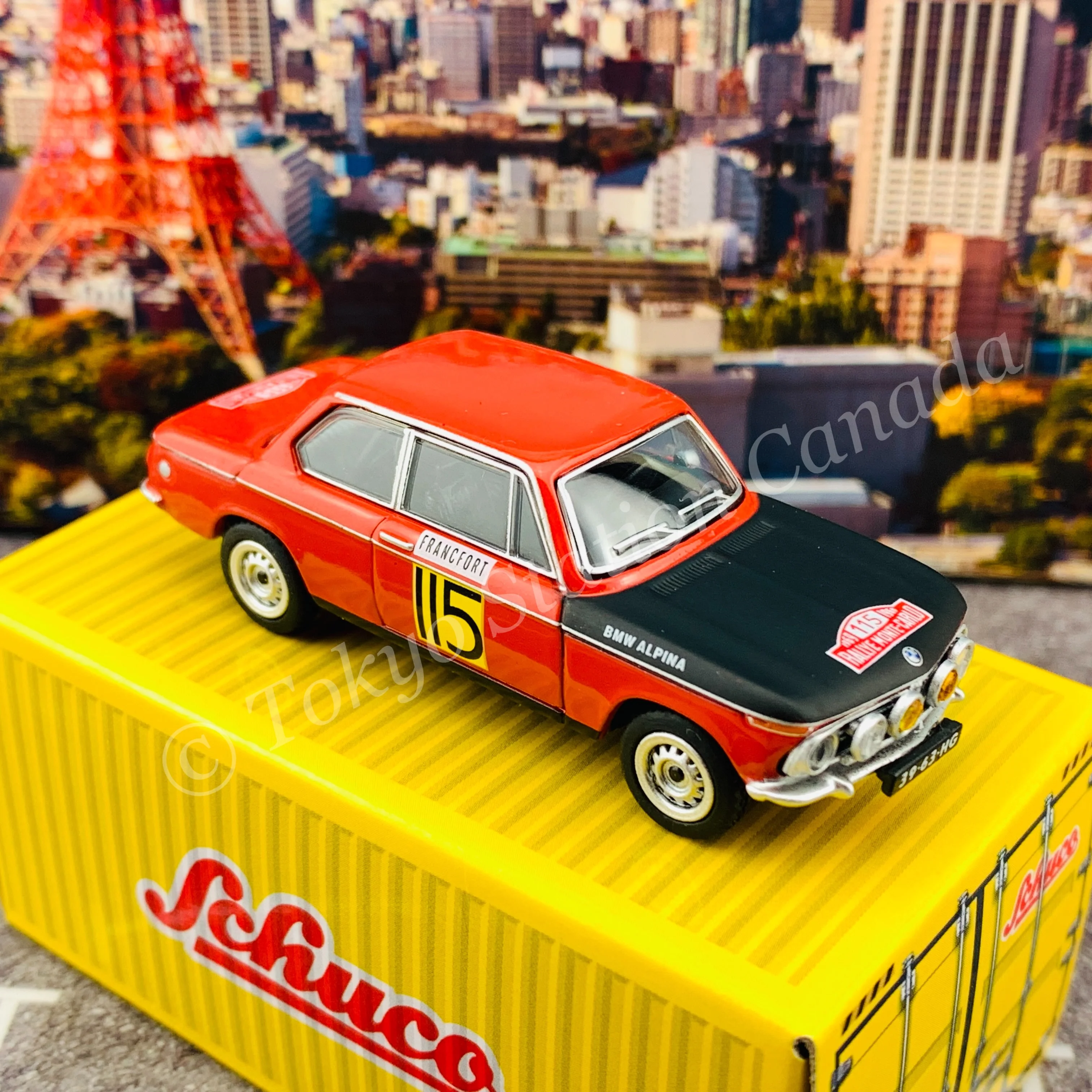 Tarmac Works x Schuco 1/64 BMW 2002  Rally Monte Carlo 1969 *** Schuco Special Edition *** T64S-007-MC69 - Image 5