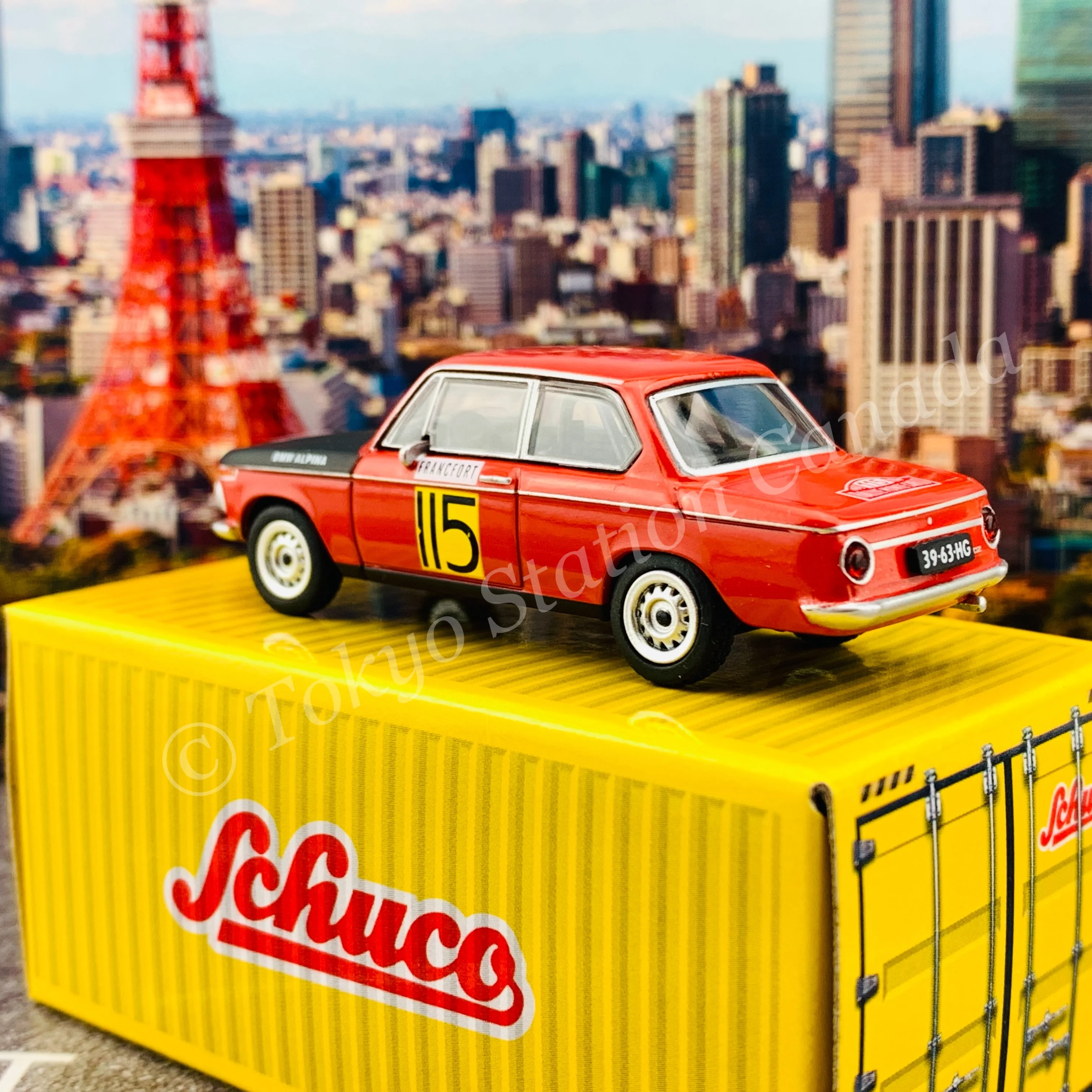 Tarmac Works x Schuco 1/64 BMW 2002  Rally Monte Carlo 1969 *** Schuco Special Edition *** T64S-007-MC69 - Image 6