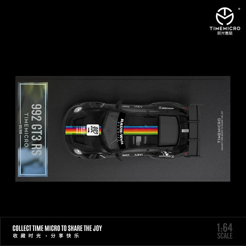 TIME MICRO 1/64 992 GT3 RS Black Apple TM644610 - Image 2