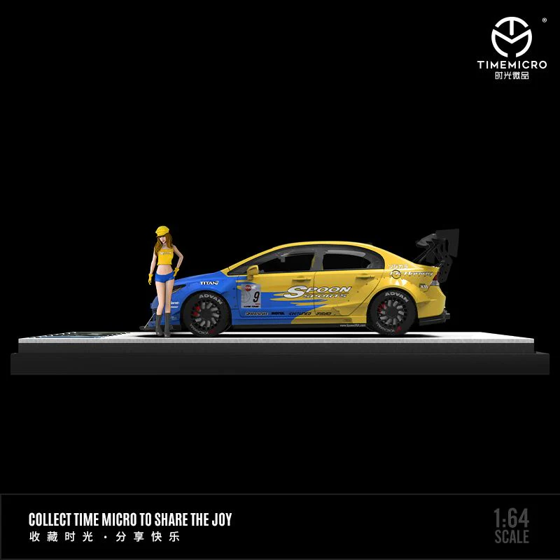 PREORDER TIME MICRO 1/64 Honda Civic Modified Spoon with Figurine TM645702-1 (Approx. Release Date: October 2023 and subject to the manufacturer's final decision) - Image 2