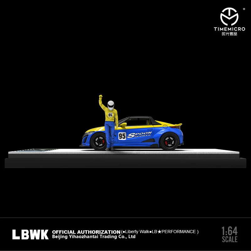 TIME MICRO 1/64 Honda S660 LBWK Spoon Low Tail Wing with Figurine - Image 2