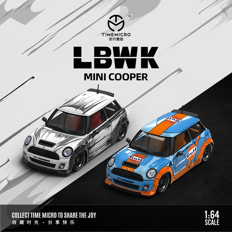 TIME MICRO 1/64 LBWK Mini Cooper WHITE and GULF Manga Version Set - Image 3