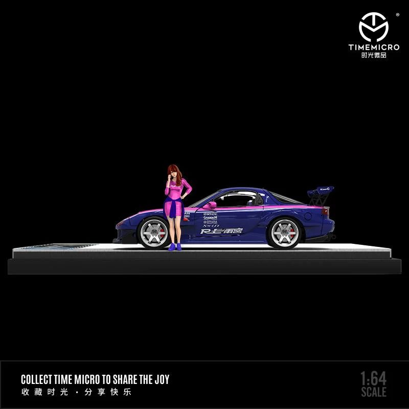 TIME MICRO 1/64 RE Amemiya RX-7 PURPLE with Figurine - Image 2