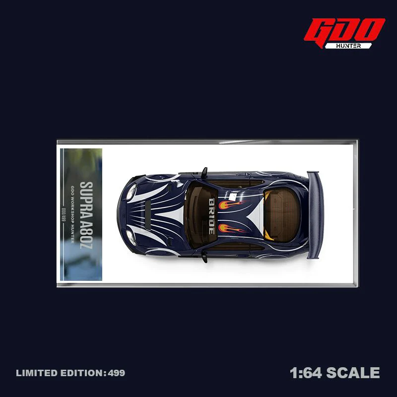 TIME MICRO x GDO Hunter 1/64 SUPRA A80Z NFS Black list #13 VIC Navy Blue GDO644420 - Image 5