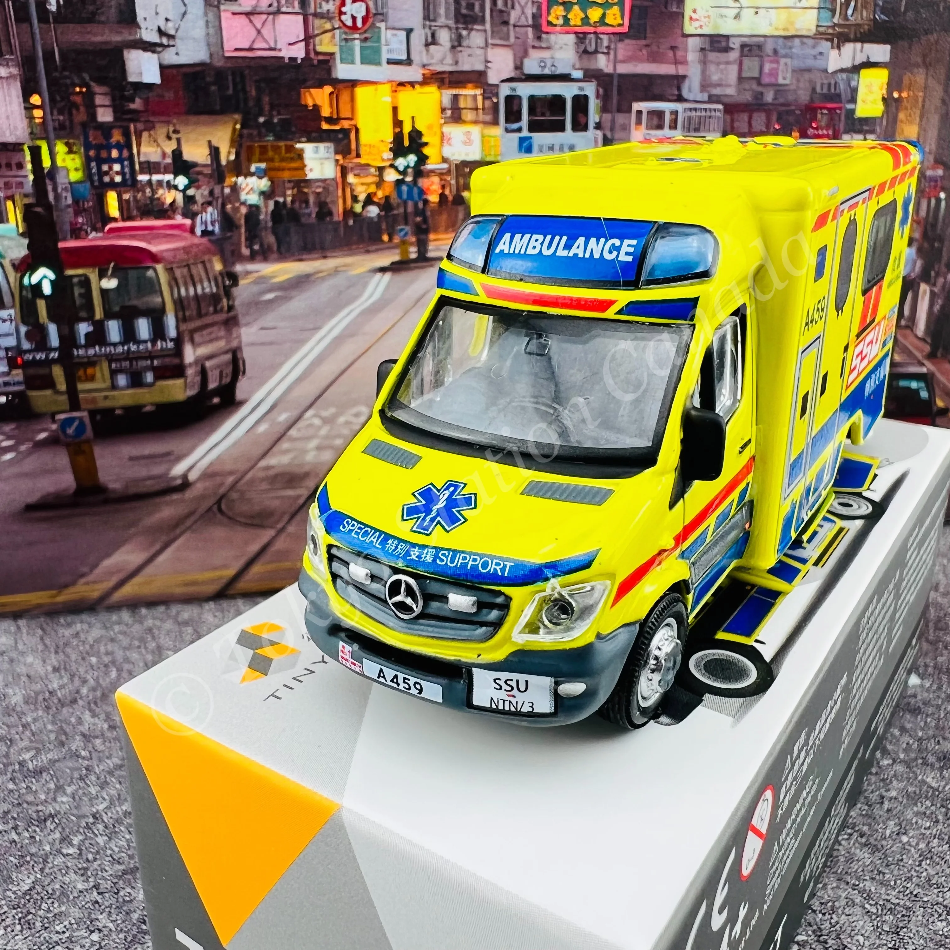 TINY 微影 158 Mercedes-Benz Sprinter FL HKFSD Ambulance SSU 消防處救護車 (A459)ATC65077 - Image 2