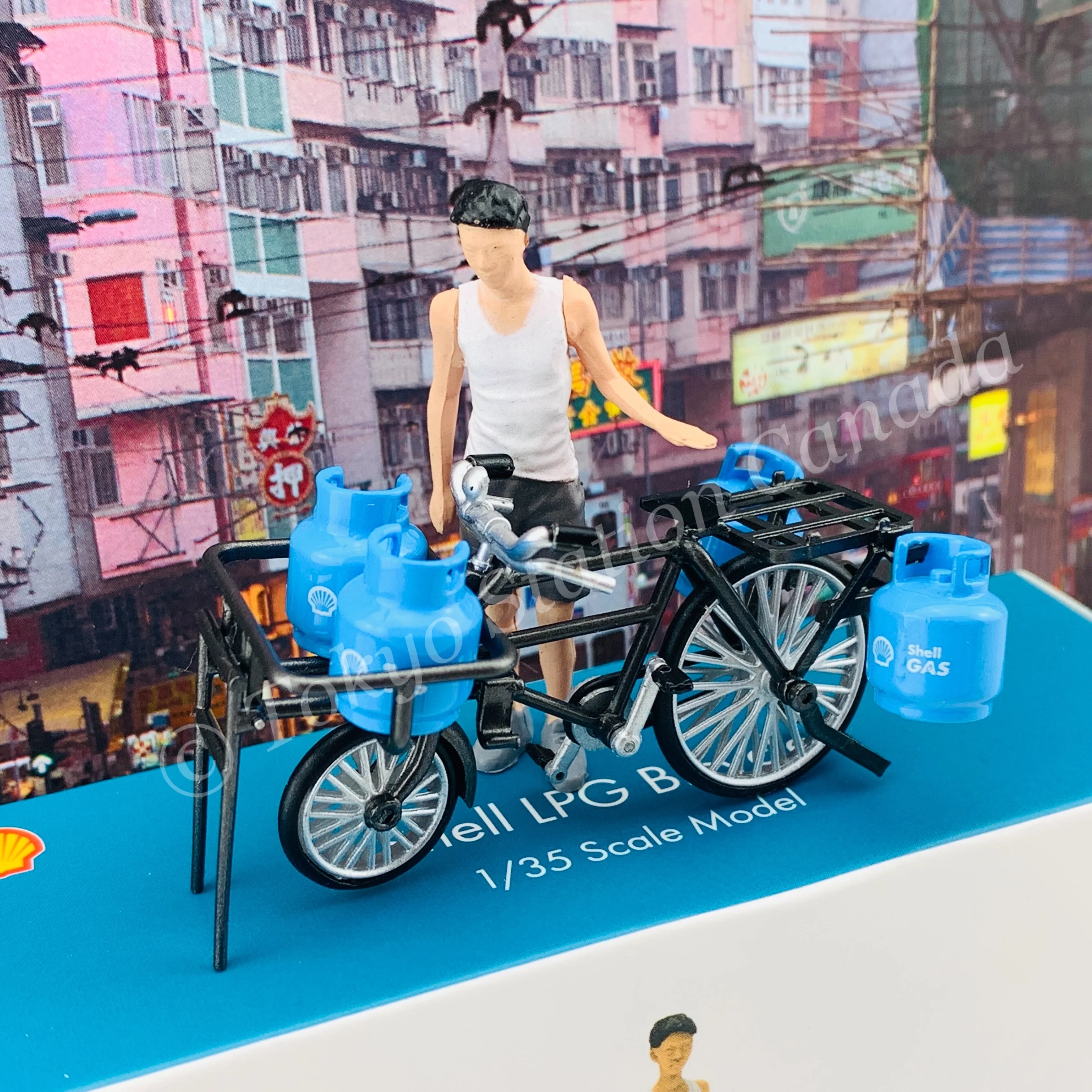 TINY 微影 1/35 Shell Bottled LPG Bicycle 香港石油氣單車 ATC35014 - Image 2