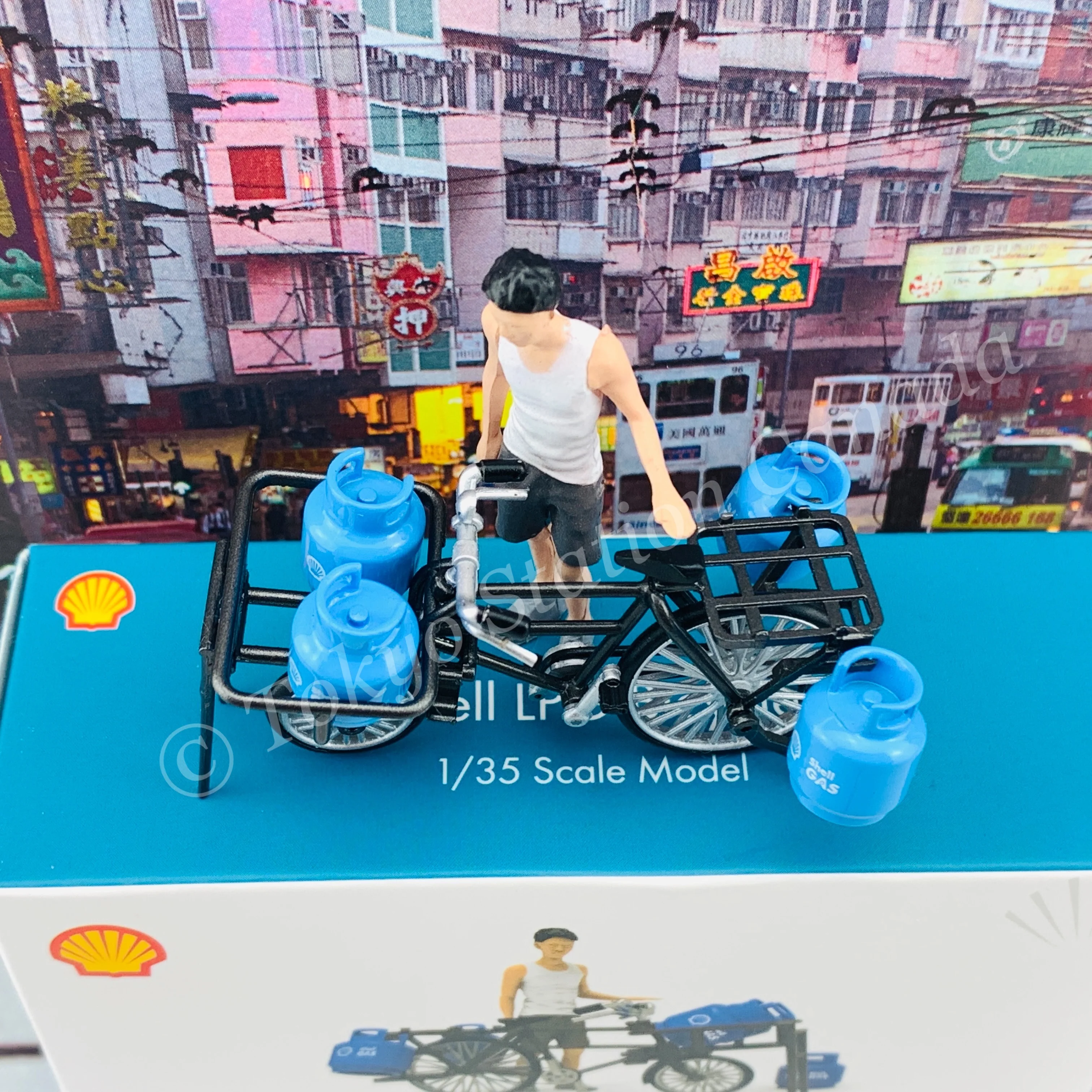 TINY 微影 1/35 Shell Bottled LPG Bicycle 香港石油氣單車 ATC35014 - Image 4