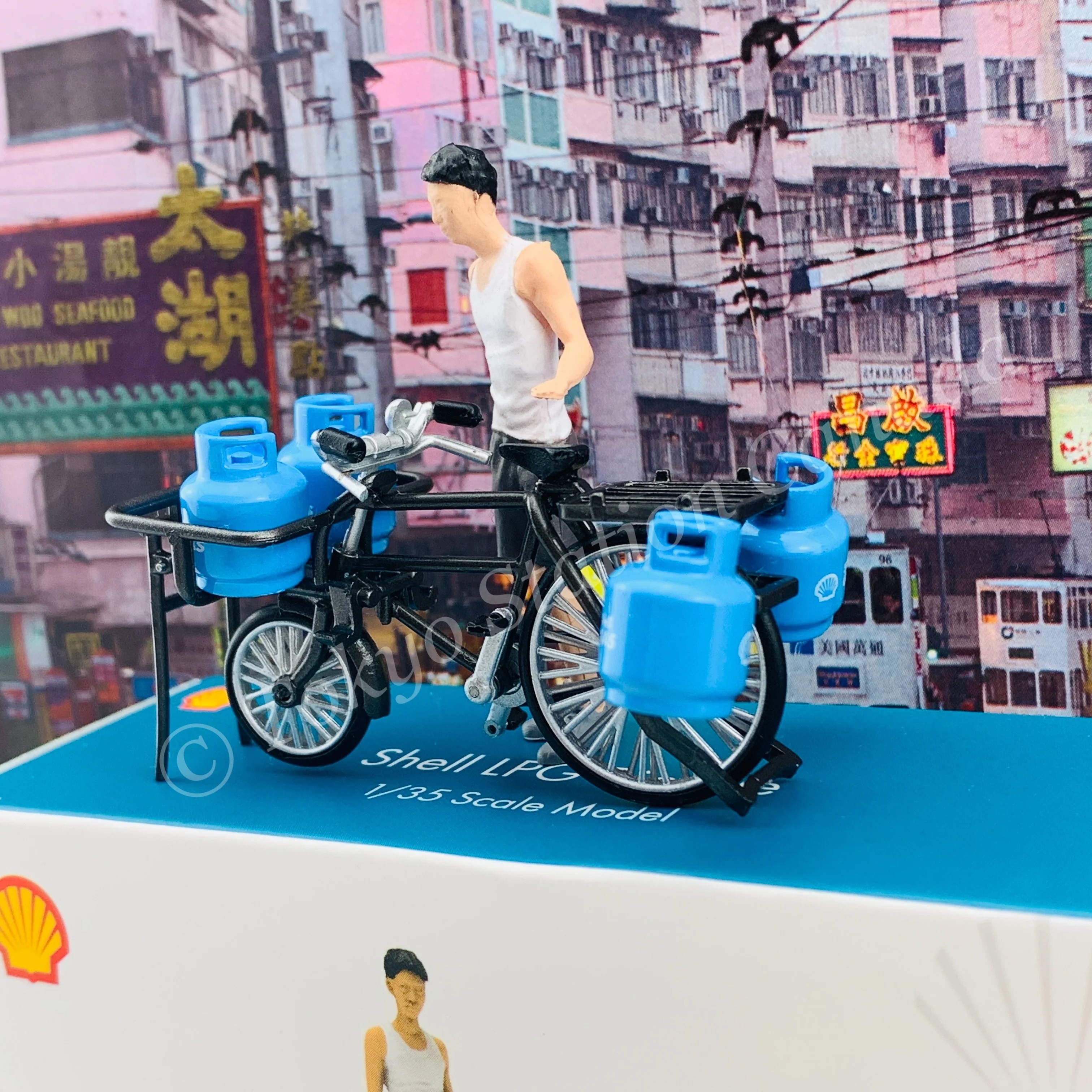 TINY 微影 1/35 Shell Bottled LPG Bicycle 香港石油氣單車 ATC35014 - Image 5
