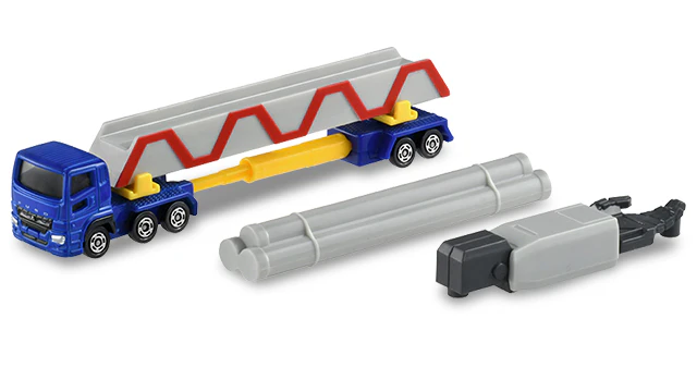 TOMICA 140 Mitsubishi Fuso Super Great Pole Trailer - Image 4