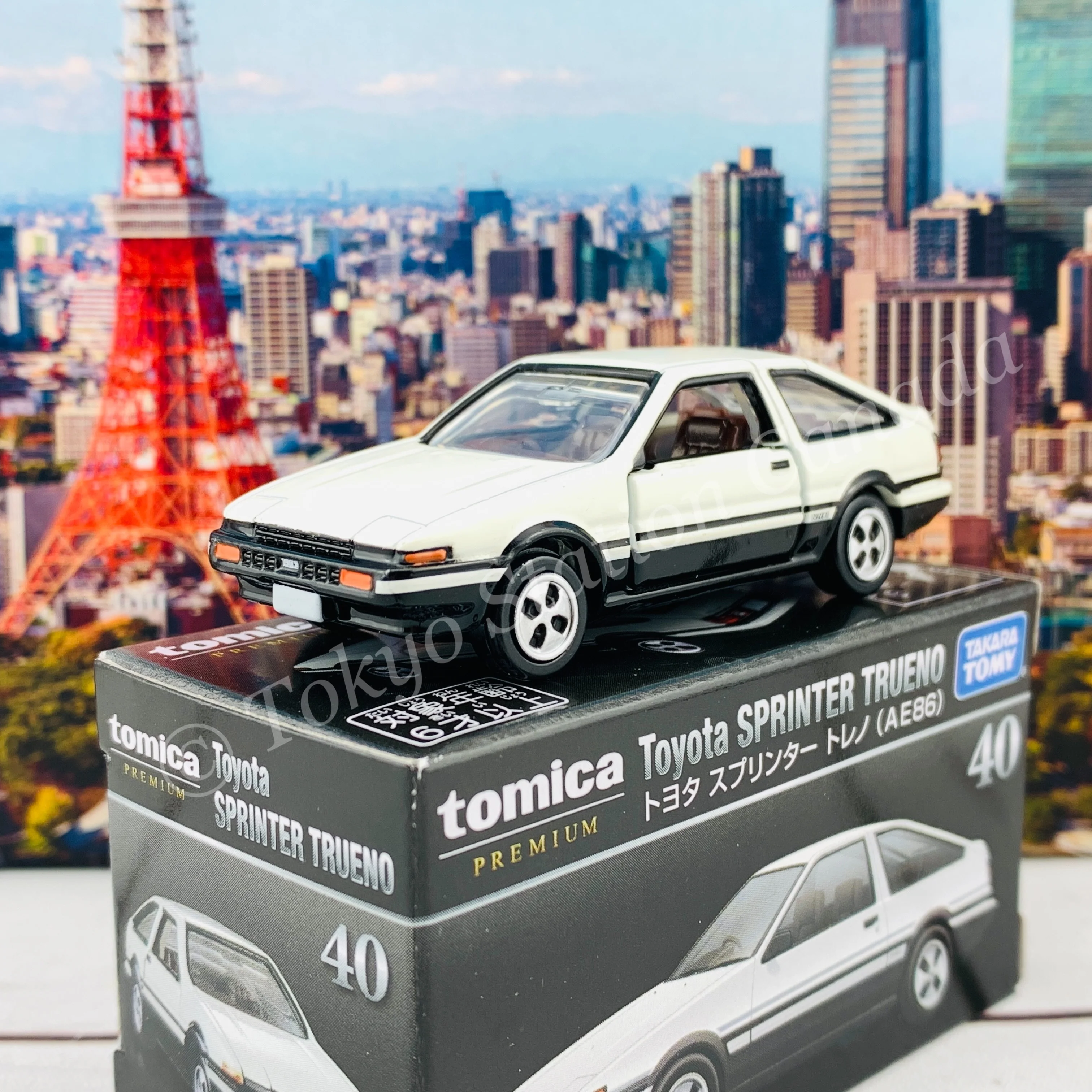 Tomica Premium 40 Toyota Sprinter Trueno AE86 WHITE 4904810162070 - Image 2