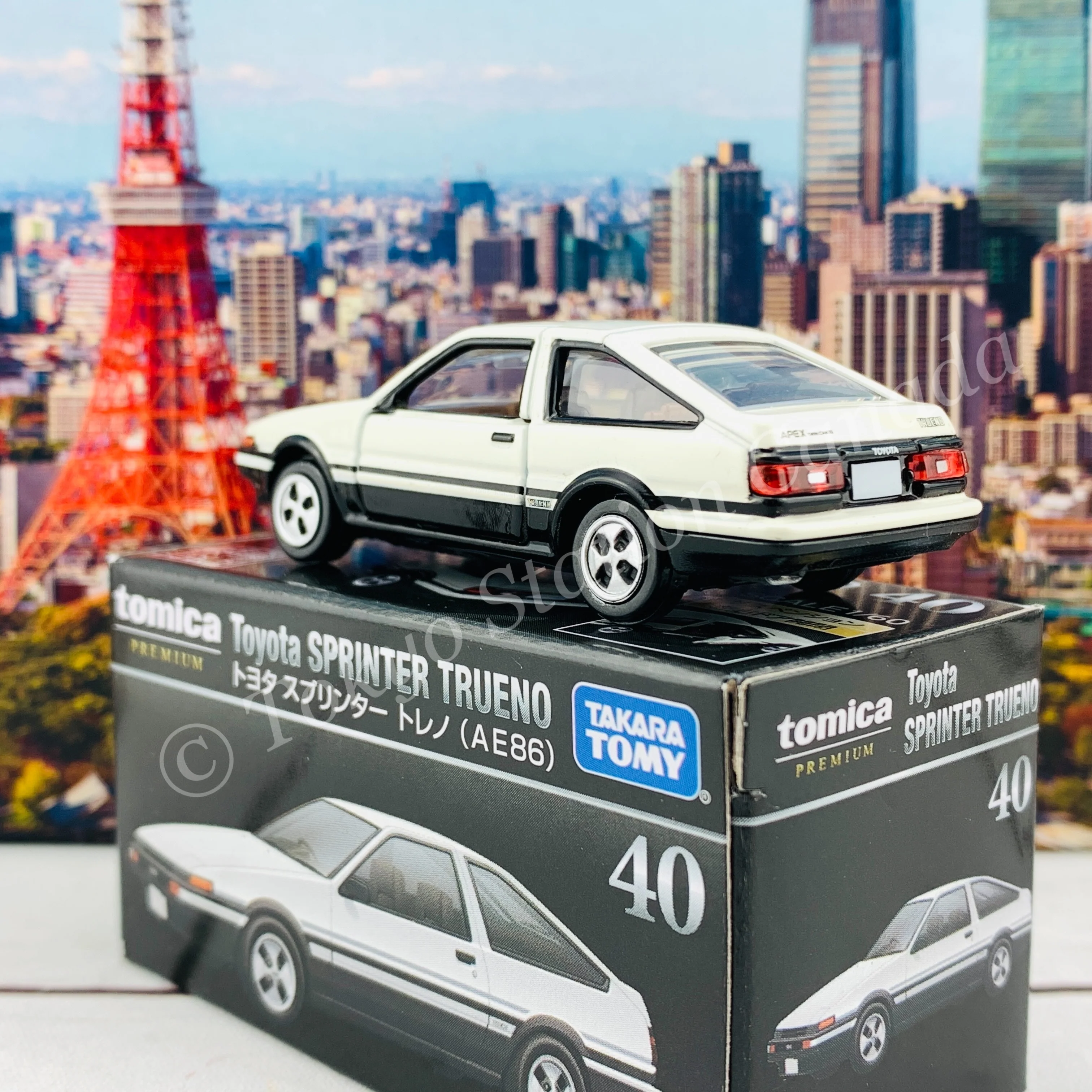 Tomica Premium 40 Toyota Sprinter Trueno AE86 WHITE 4904810162070 - Image 5