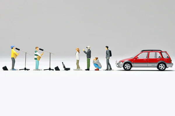 TOMYTEC 1/64 Diocolle 64 Car Snap 23a Street Live (Honda Civic Shuttle Beagle included) - Image 3