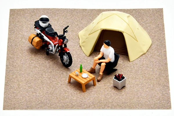 TOMYTEC 1/64 Diocolle CarSnap 30a Solo Camping (Honda CT125 Hunter Cub included) - Image 2
