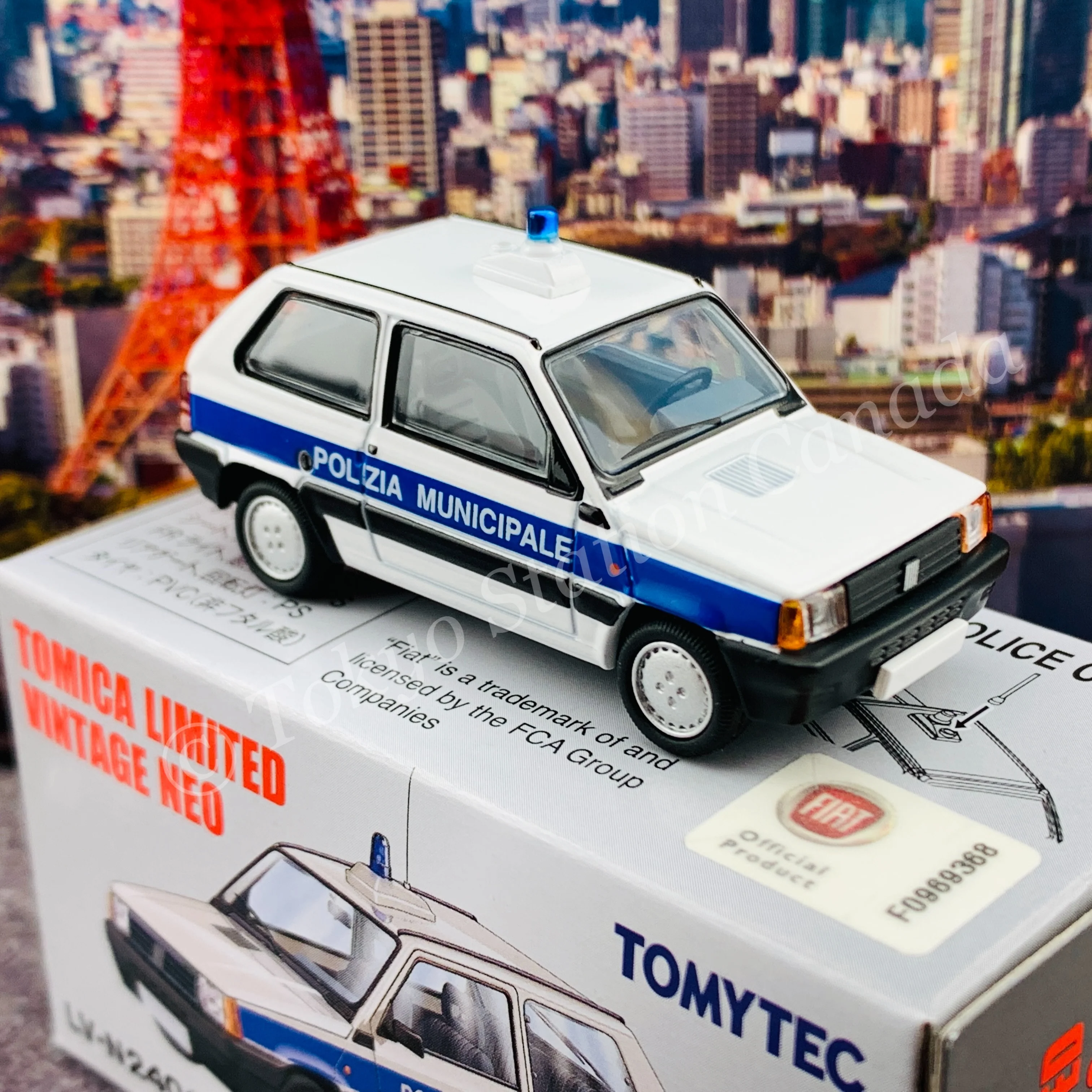 TOMYTEC Tomica Limited Vintage Neo 1/64 Fiat Panda (Police Car) LV-N240a - Image 5