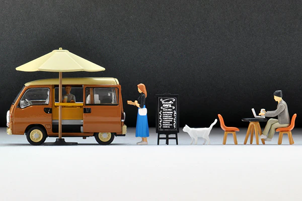 TOMYTEC Tomica Limited Vintage NEO 1/64 GeoColle 64 #Car Snap 07a Cafe - Image 4