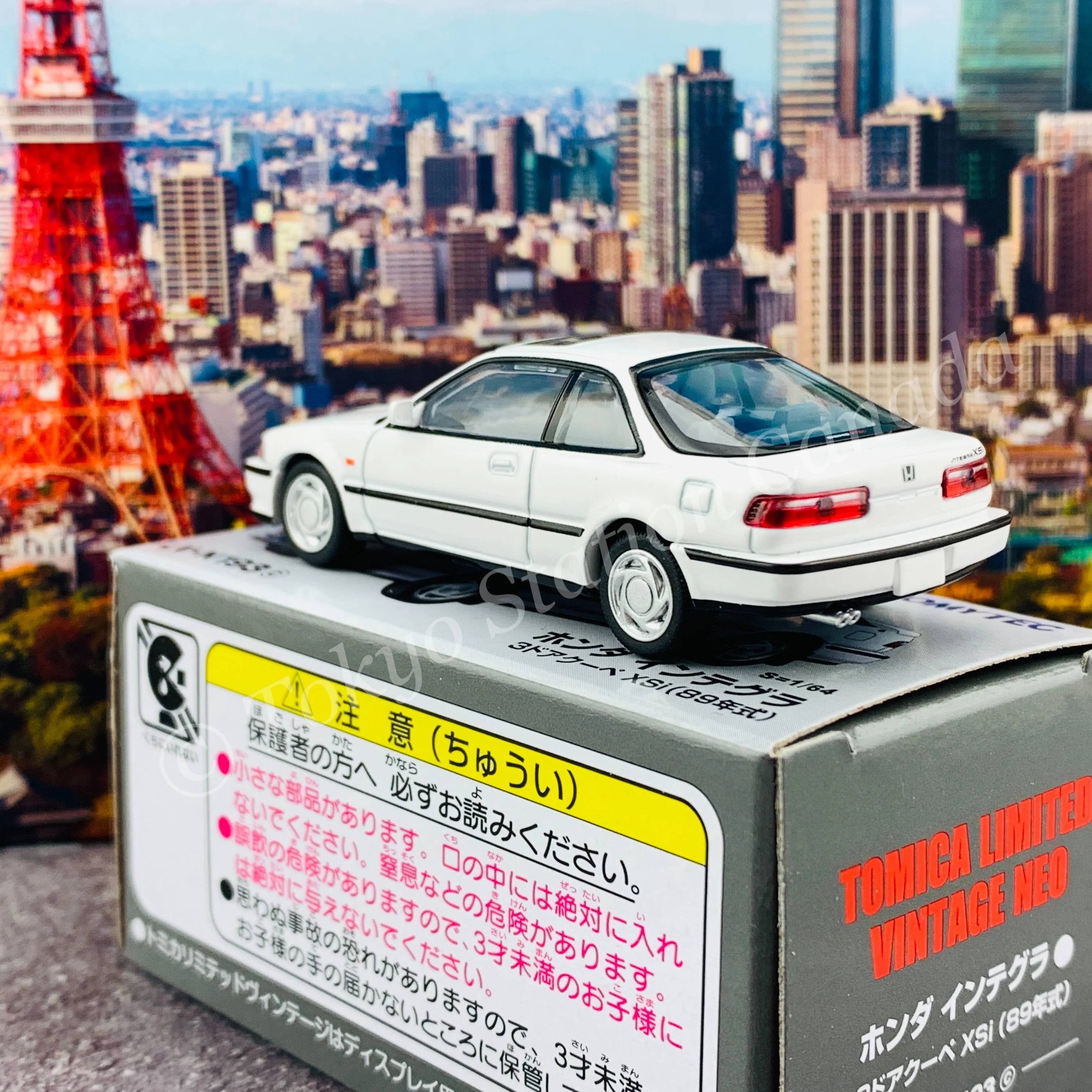 Tomytec Limited Vintage Neo 1/64 Honda Integra 3 Door Coupe XSi 1989 (White) LV-N193c - Image 4