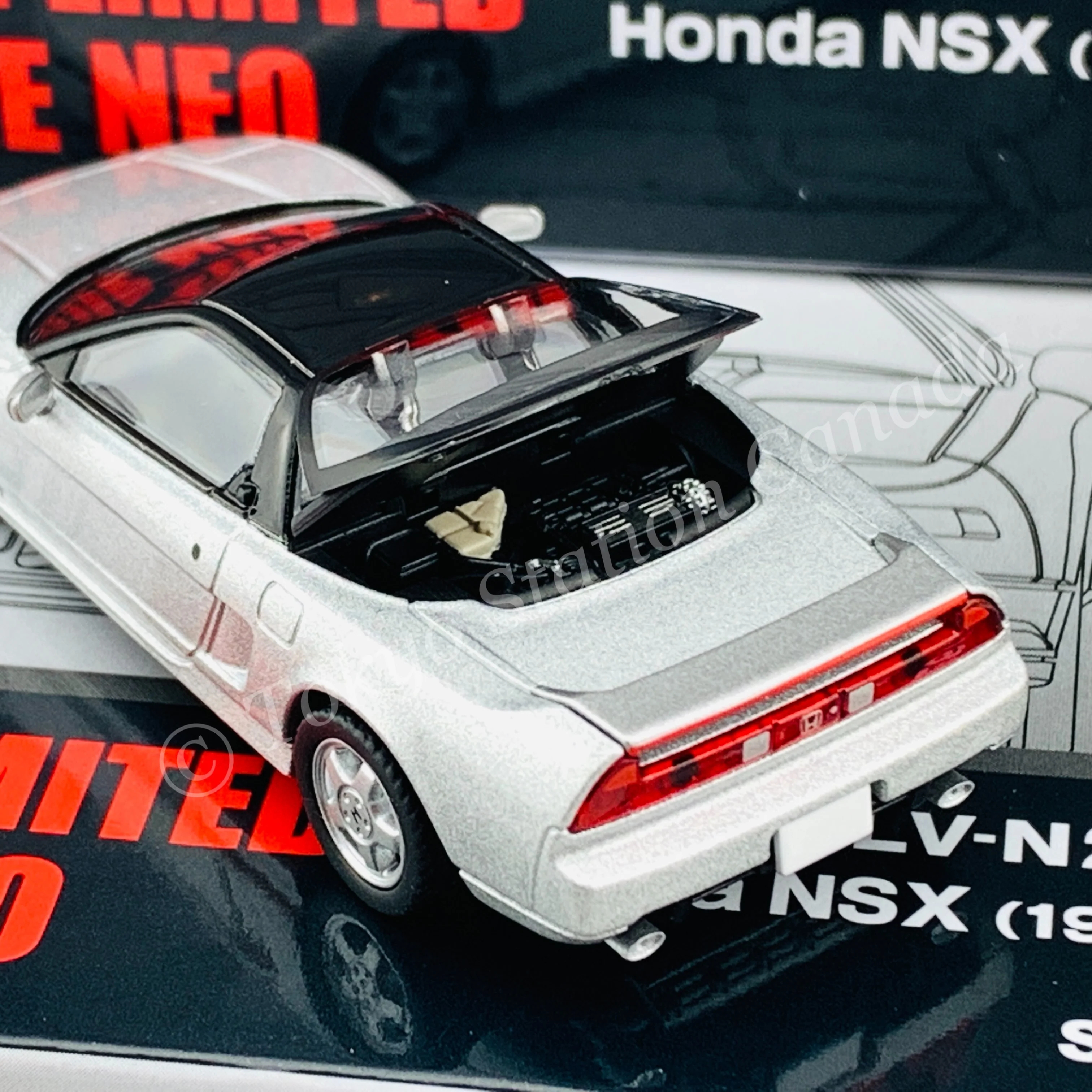 Tomytec Limited Vintage Neo 1/64 Honda NSX SILVER LV-N226b - Image 6