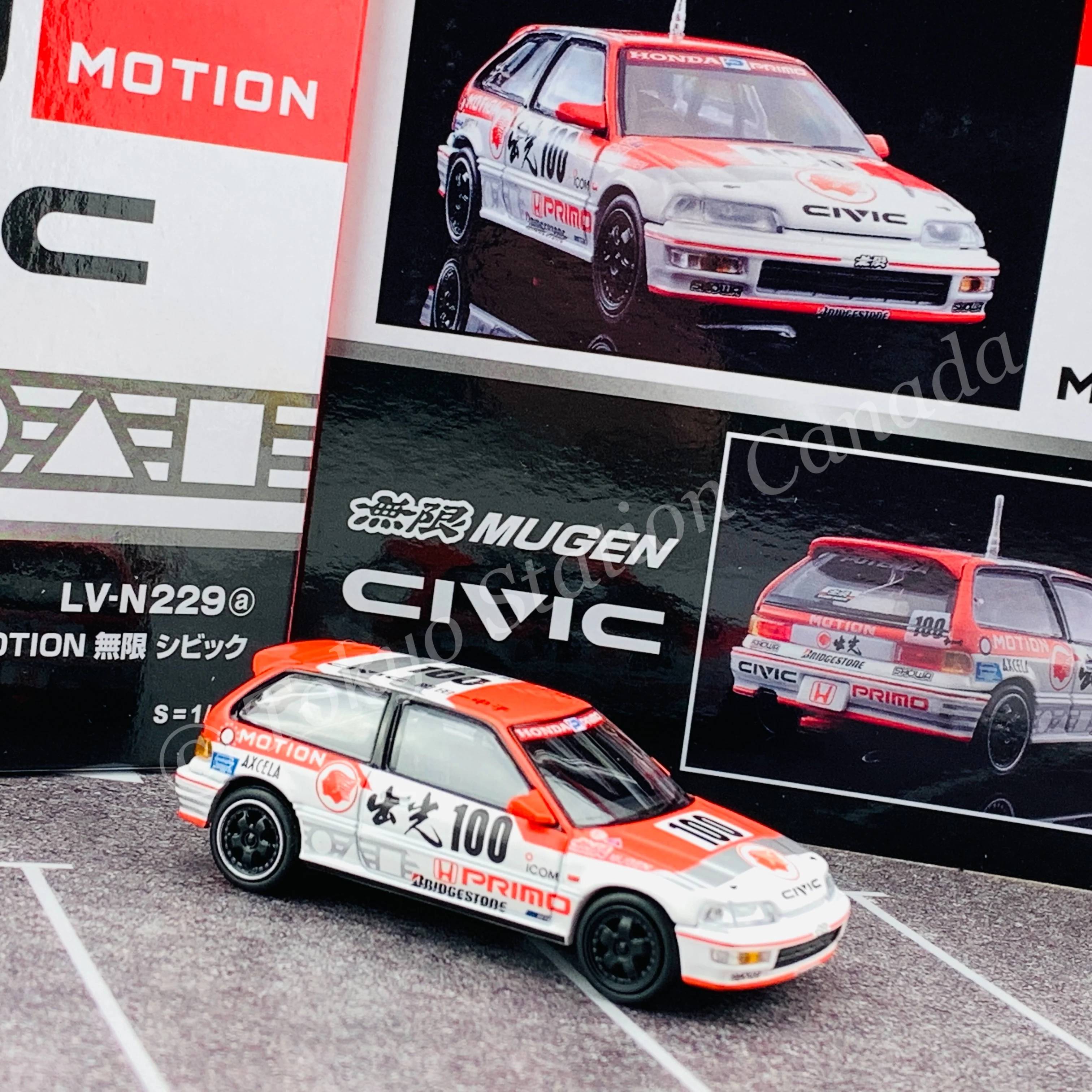 Tomytec Limited Vintage Neo 1/64 Idemitsu MOTION Infinite Honda Civic LV-N229a - Image 4