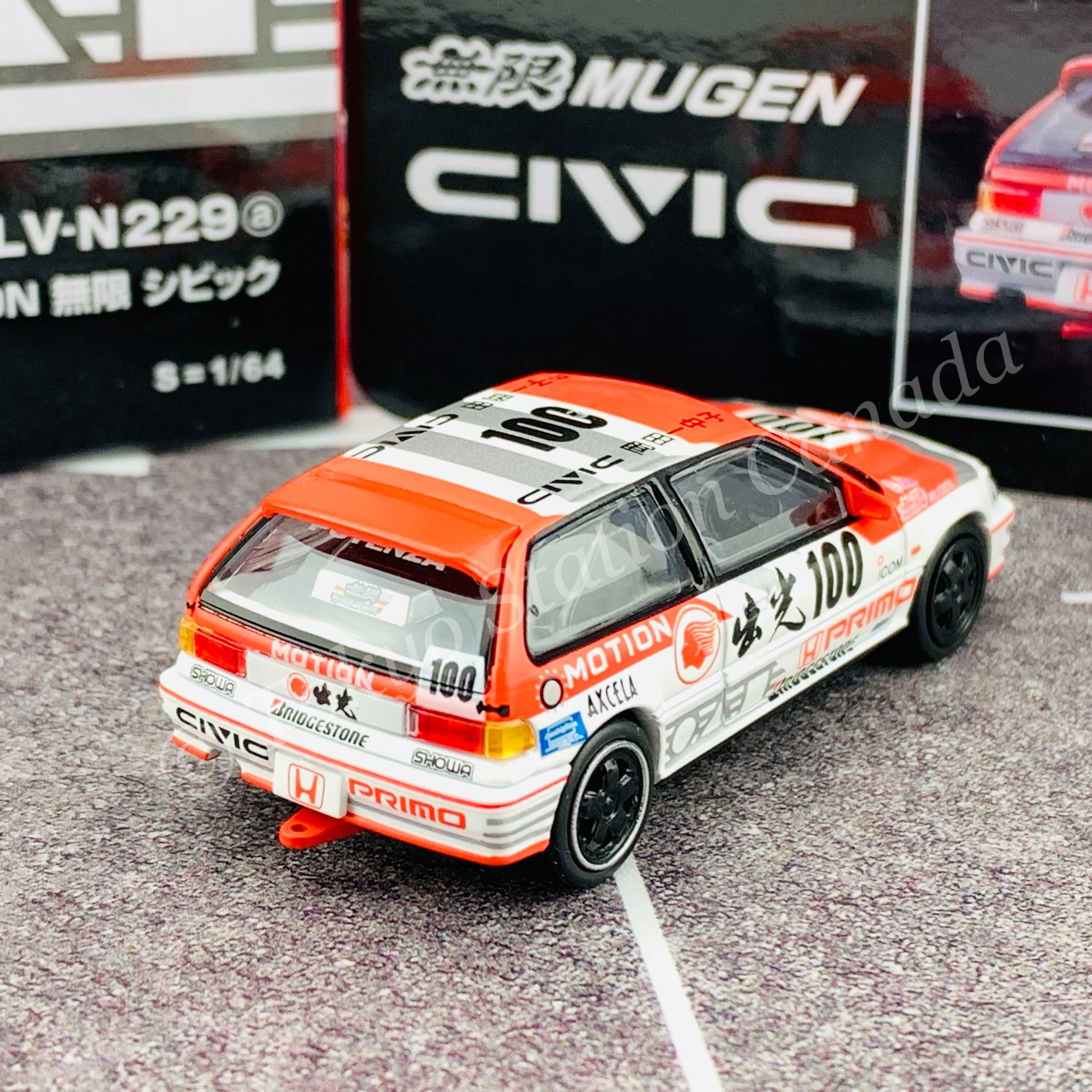 Tomytec Limited Vintage Neo 1/64 Idemitsu MOTION Infinite Honda Civic LV-N229a - Image 5