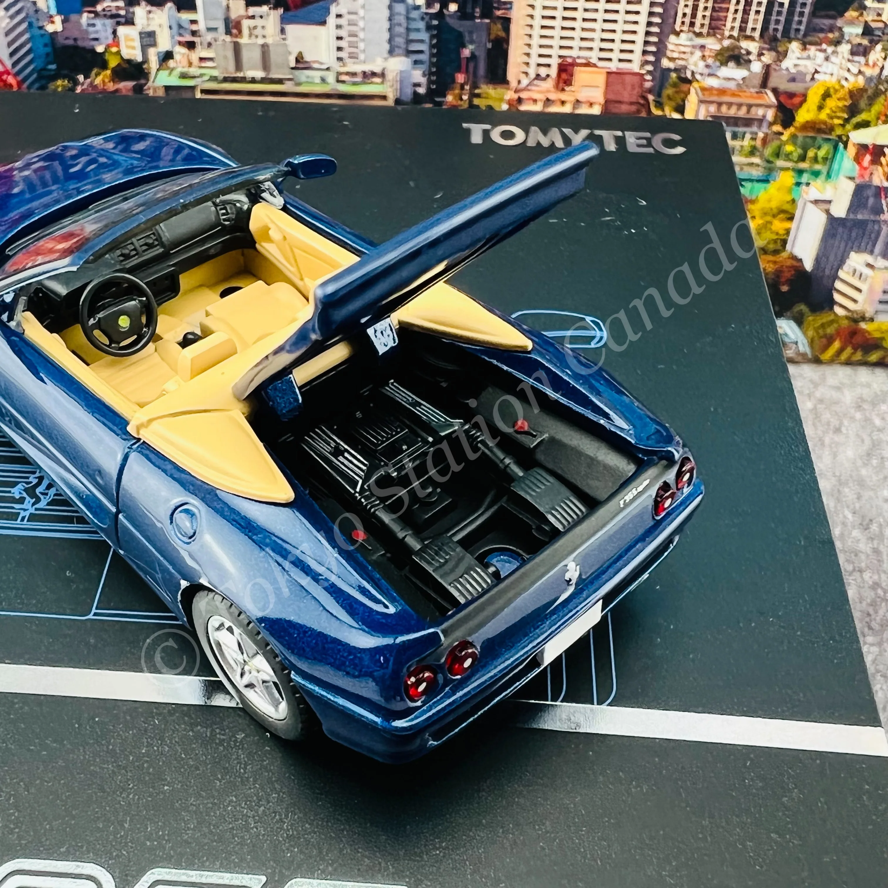 Tomytec Limited Vintage Neo 1/64 LV-NEO Ferrari F355 Spider DARK BLUE - Image 4