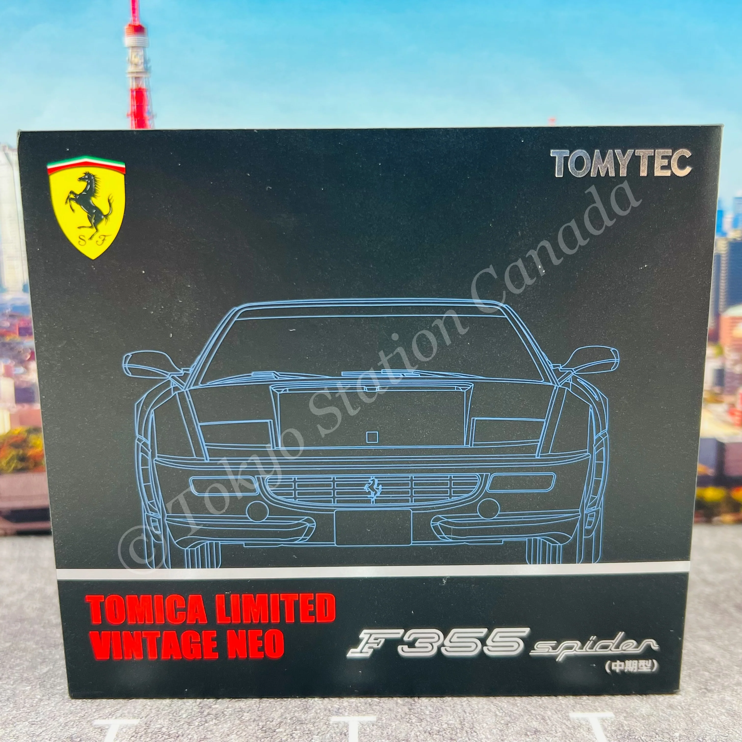 Tomytec Limited Vintage Neo 1/64 LV-NEO Ferrari F355 Spider DARK BLUE - Image 6