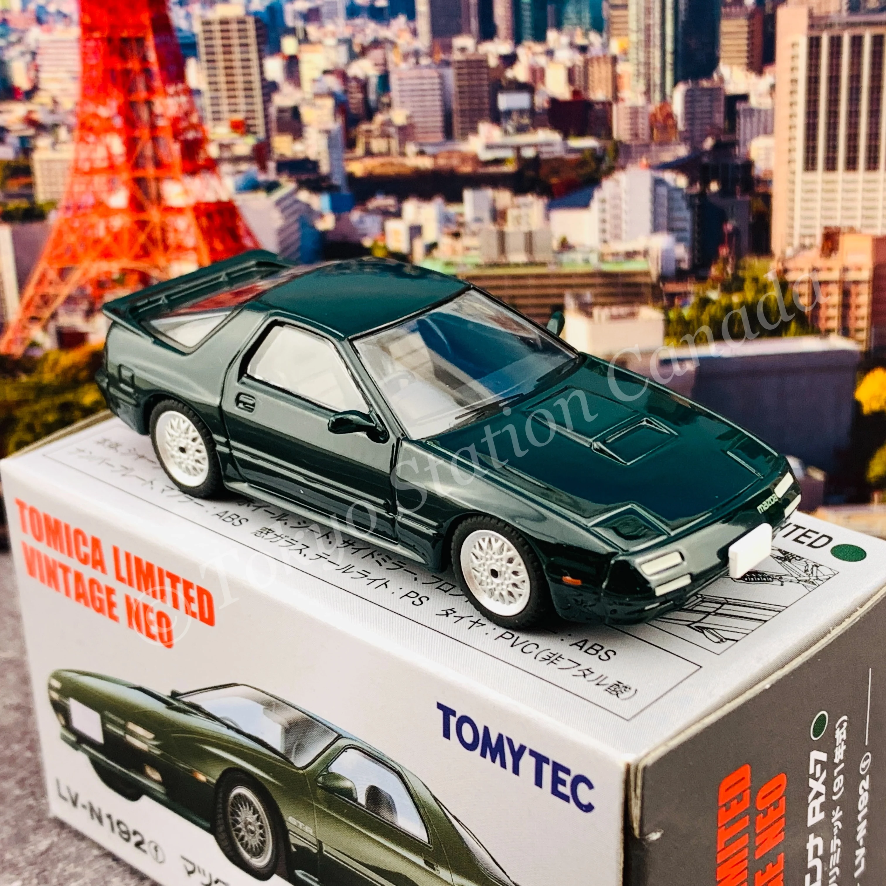 Tomytec Tomica Limited Vintage Neo 1/64 Mazda Savannah RX-7 Winning Limited (green) LV-N192f - Image 3