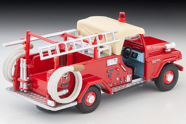 TOMYTEC TLV 1/64 Nissan Patrol Fire Pump Truck (with figure) LV-31c - Image 2