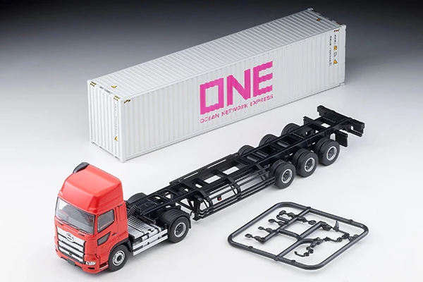 TOMYTEC TLVN 1/64 Hino Profia 40ft marine container trailer (Toho Sharyo TC36H1C34) Ocean Network Express Gray Container LV-N292d - Image 2