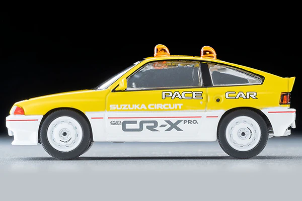 TOMYTEC TLVN 1/64 Honda Ballard Sports CR-X MUGEN CR-X PRO Suzuka Circuit Pace Car (Yellow/White) LV-N318b - Image 4